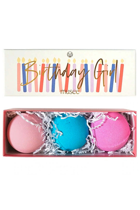 Muse/treivush Industries Birthday Girl Bath Bomb Set of Three