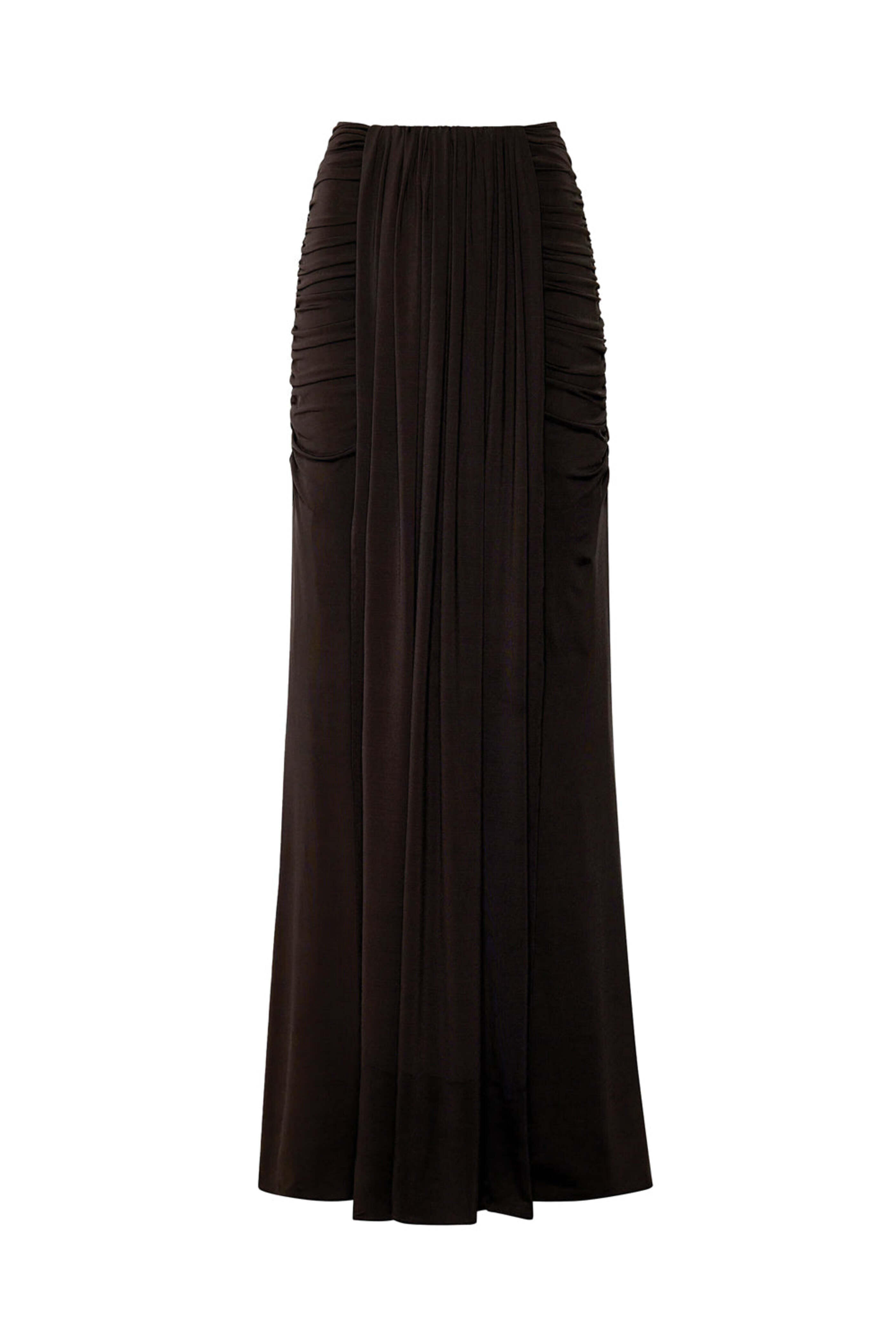 LaPointe - Cacao Jersey Draped Skirt