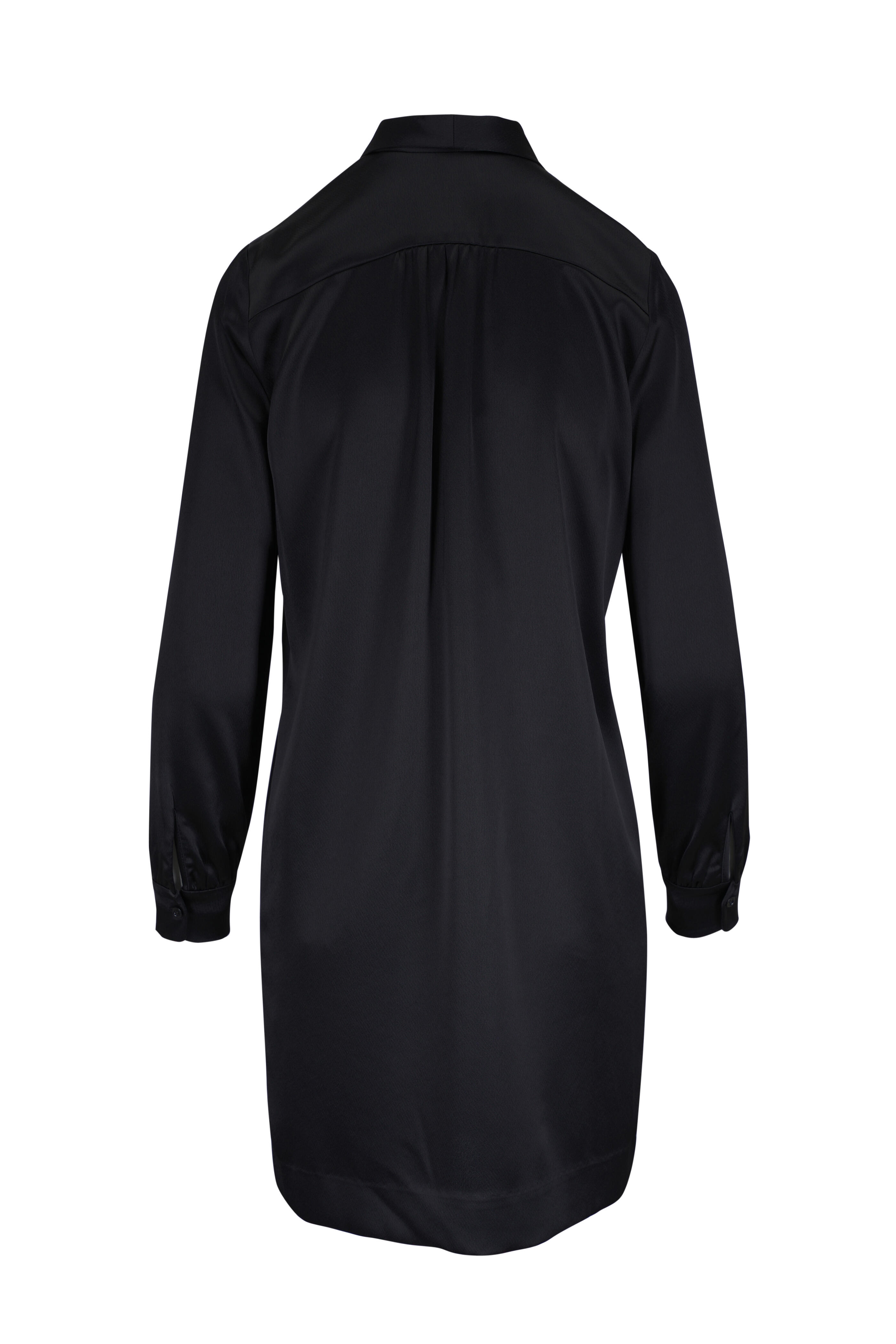 Nili Lotan - Grenelle Black Tie Neck Silk Mini Dress