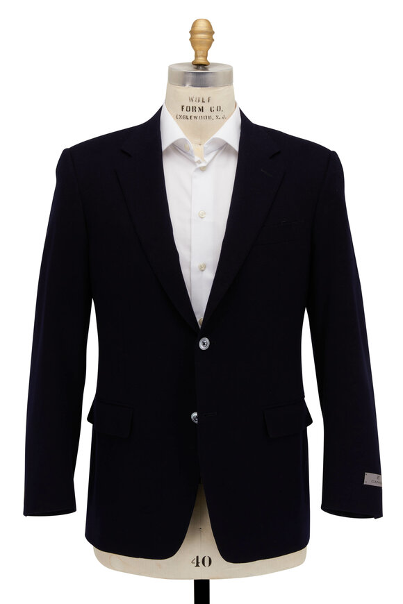 Canali - Navy Blue 170's Wool & Cashmere Sportcoat