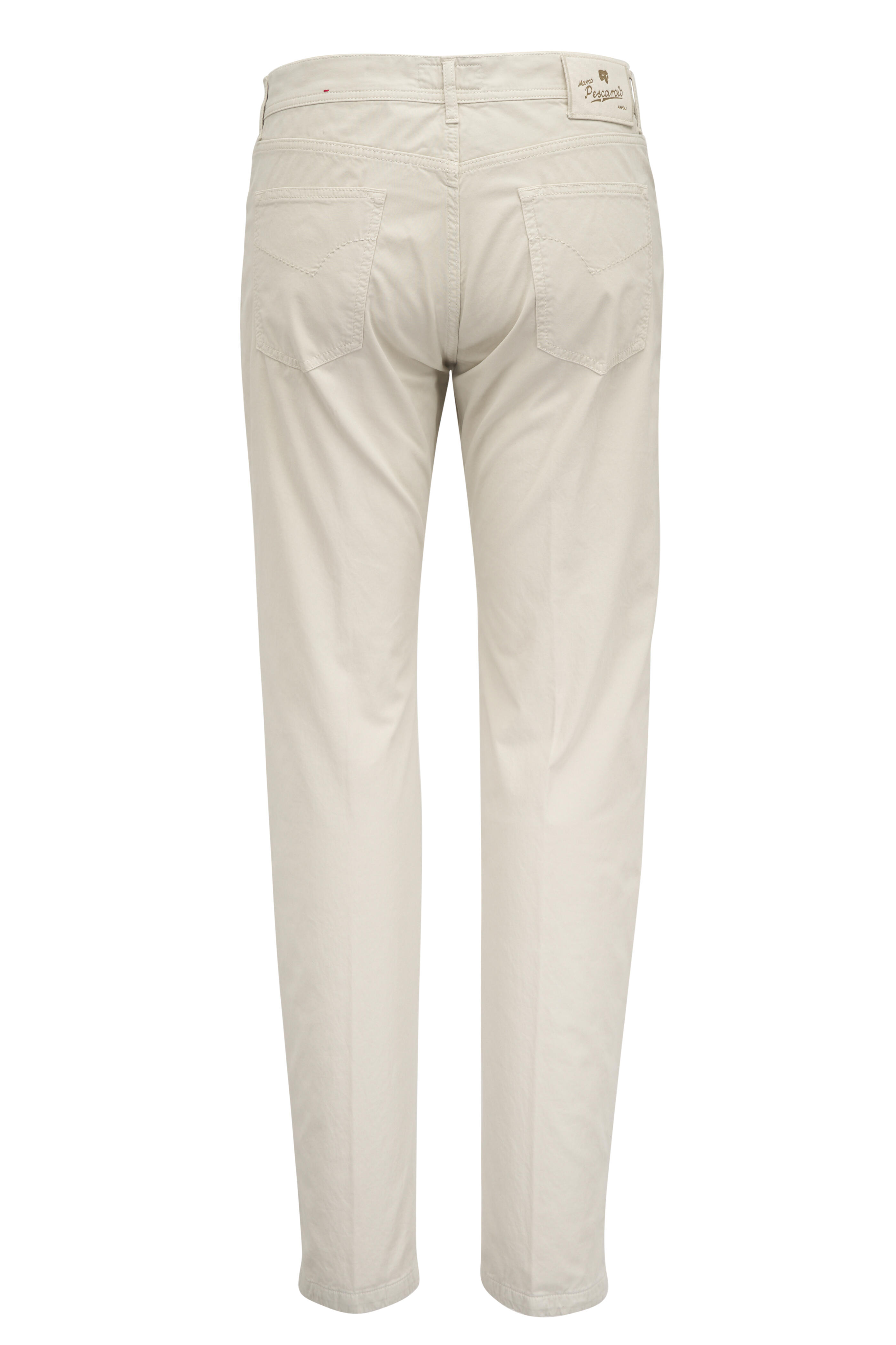Marco Pescarolo - Beige Supima Cotton Five Pocket Pant