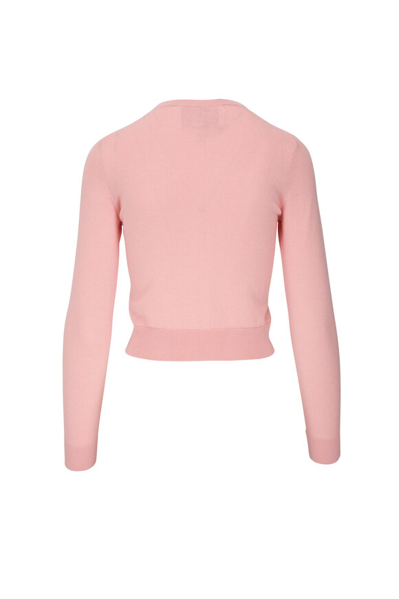 Carolina Herrera - Shell Pink Silk & Cotton Cardigan 