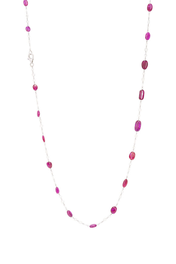 Saboo Fine Jewels Illuminecent Ruby & Diamond Necklace
