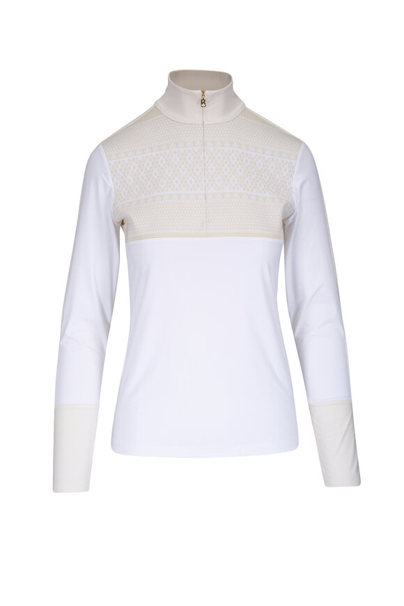 Bogner Elissa Off-White Ski Quarter Zip Pullover