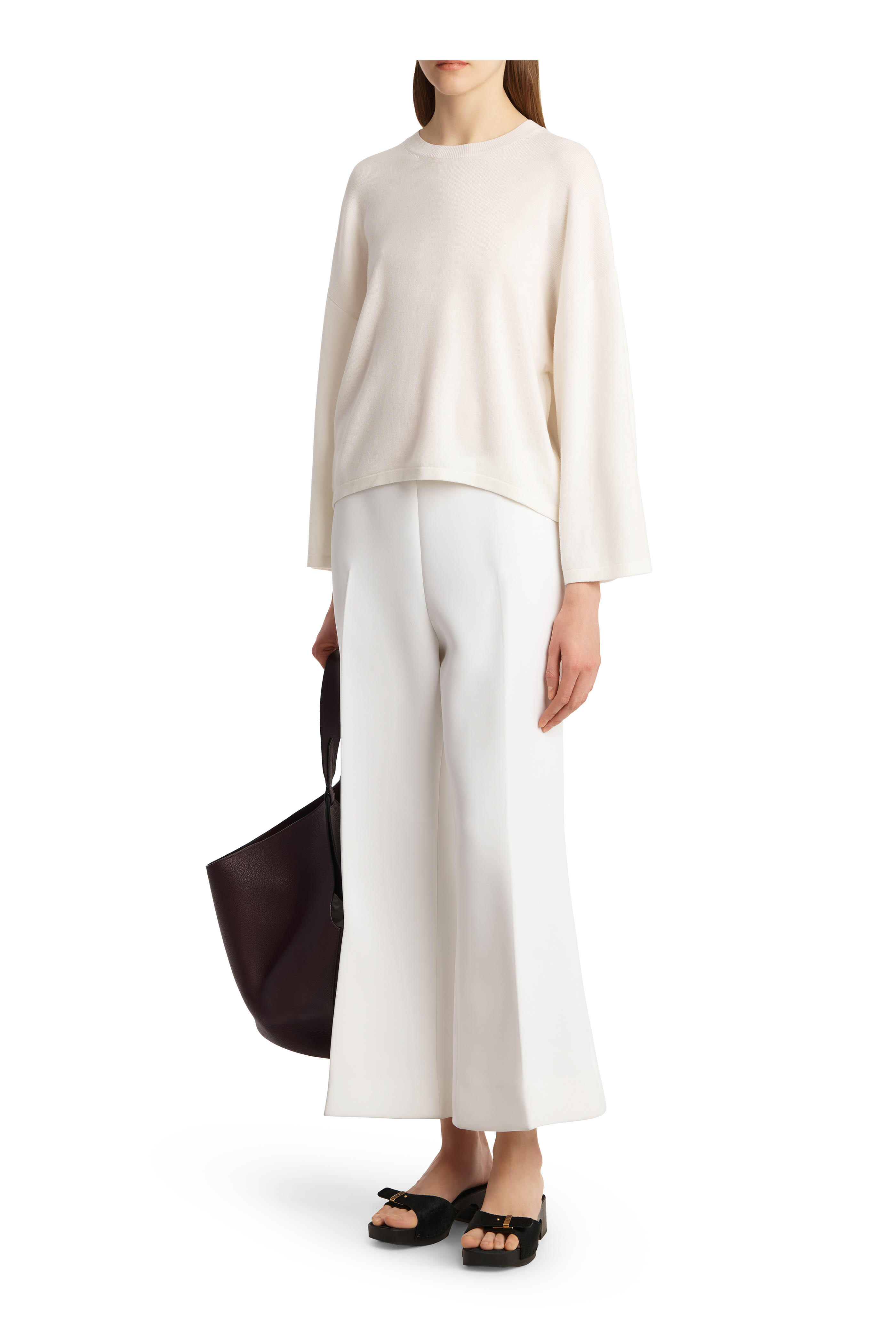 Khaite - Darcy Ecru Crewneck Wool Top