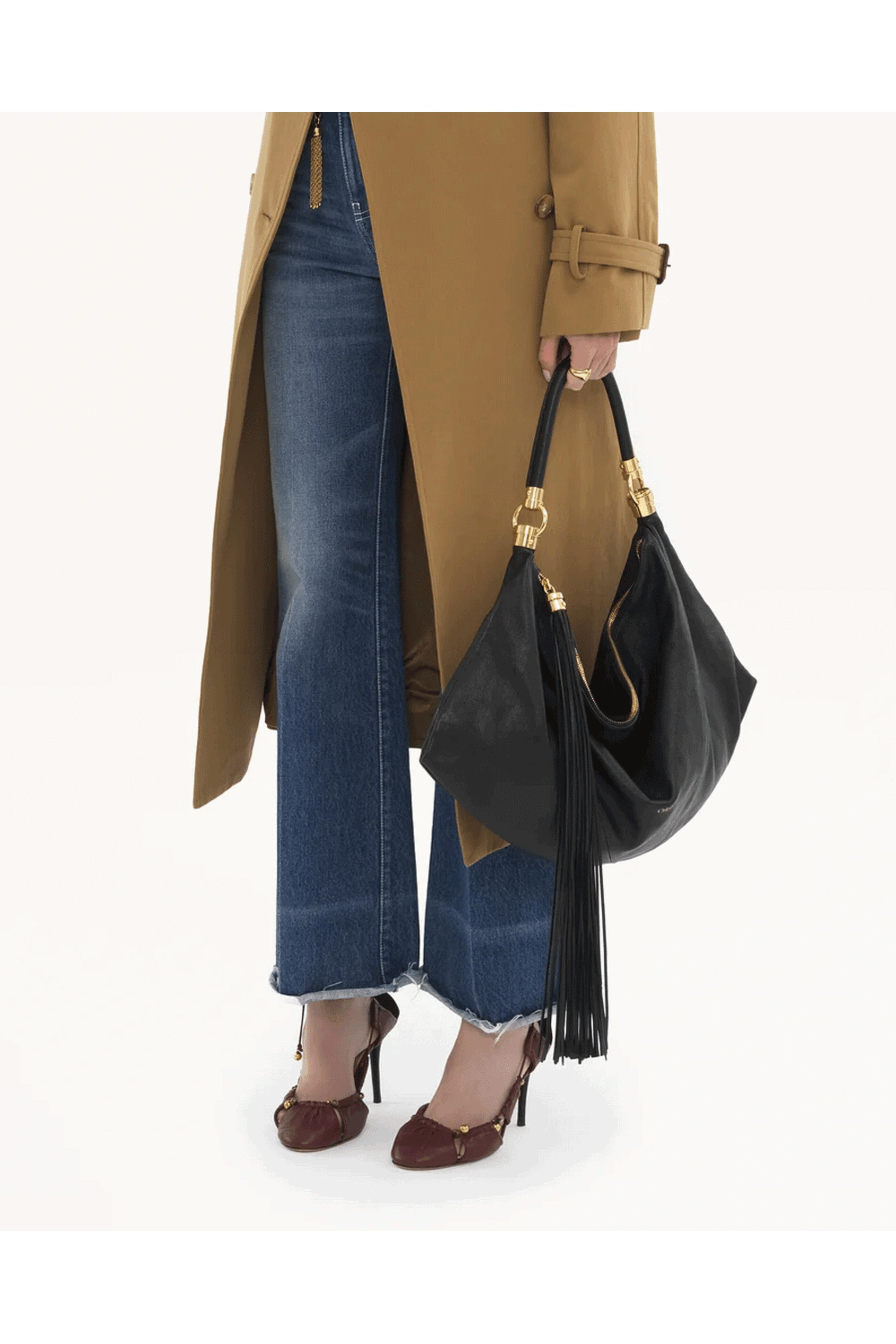 Chloé - Foulard Unstructured Shoulder Bag in Black