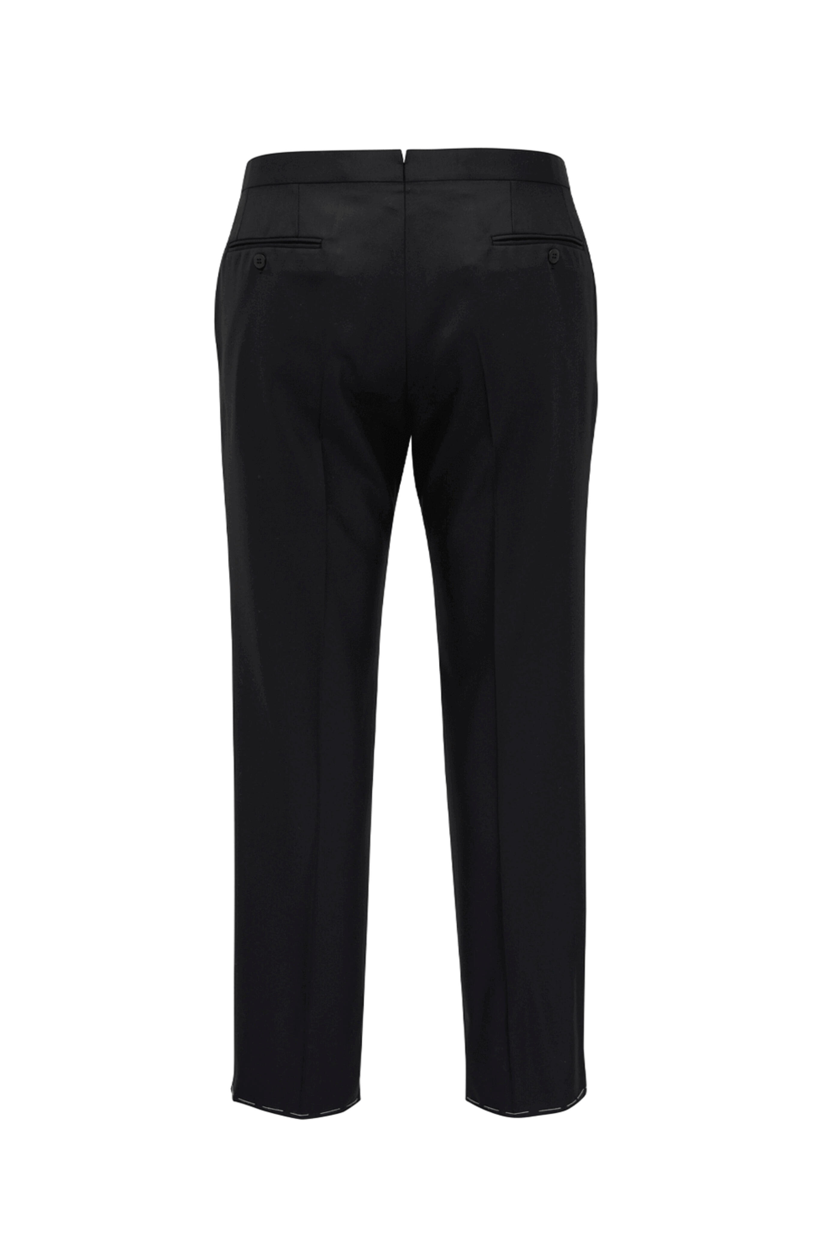 Brioni - Black Satin Striped Tuxedo Pant