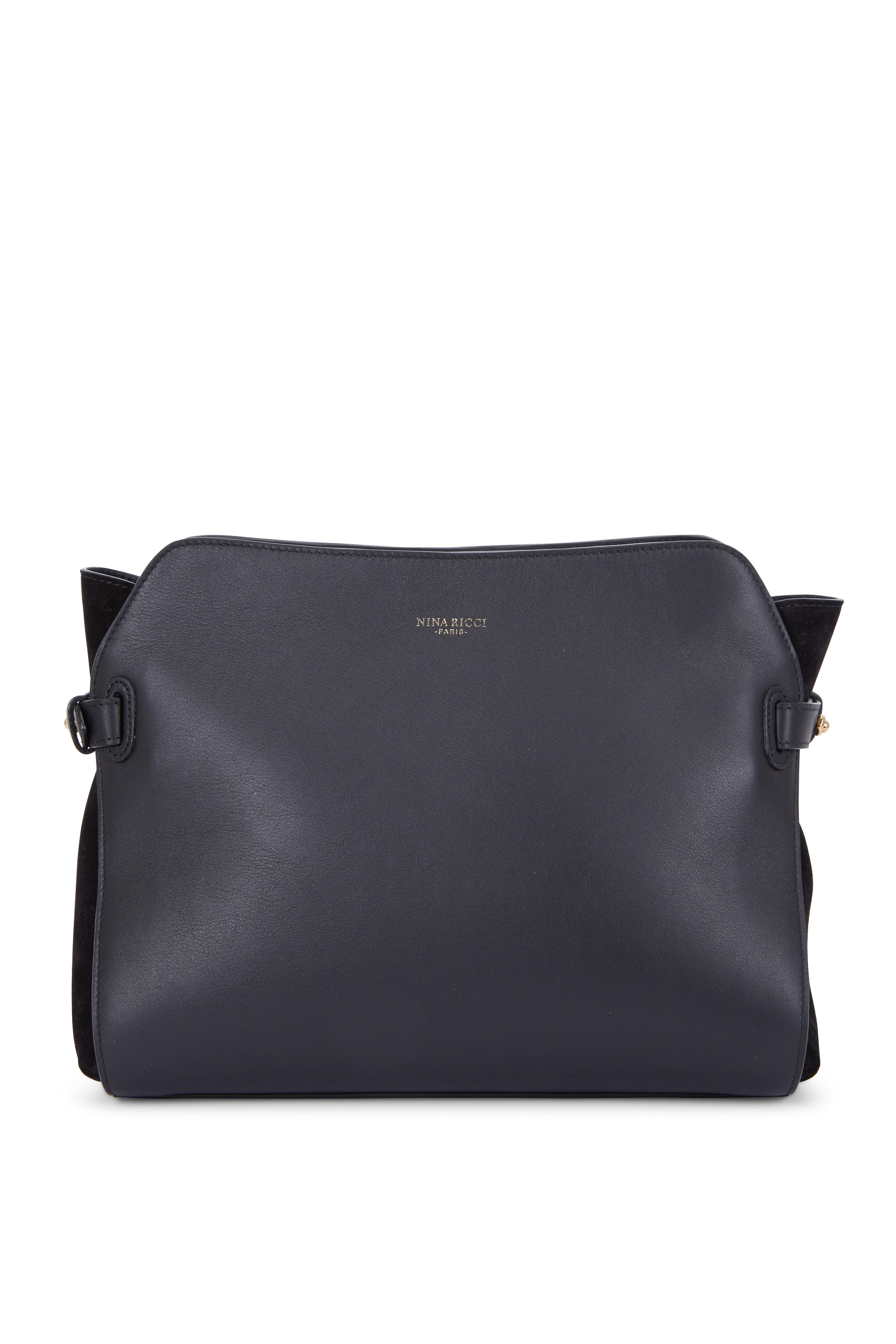 Nina Ricci - Marché Black Leather & Suede Small Shoulder Bag