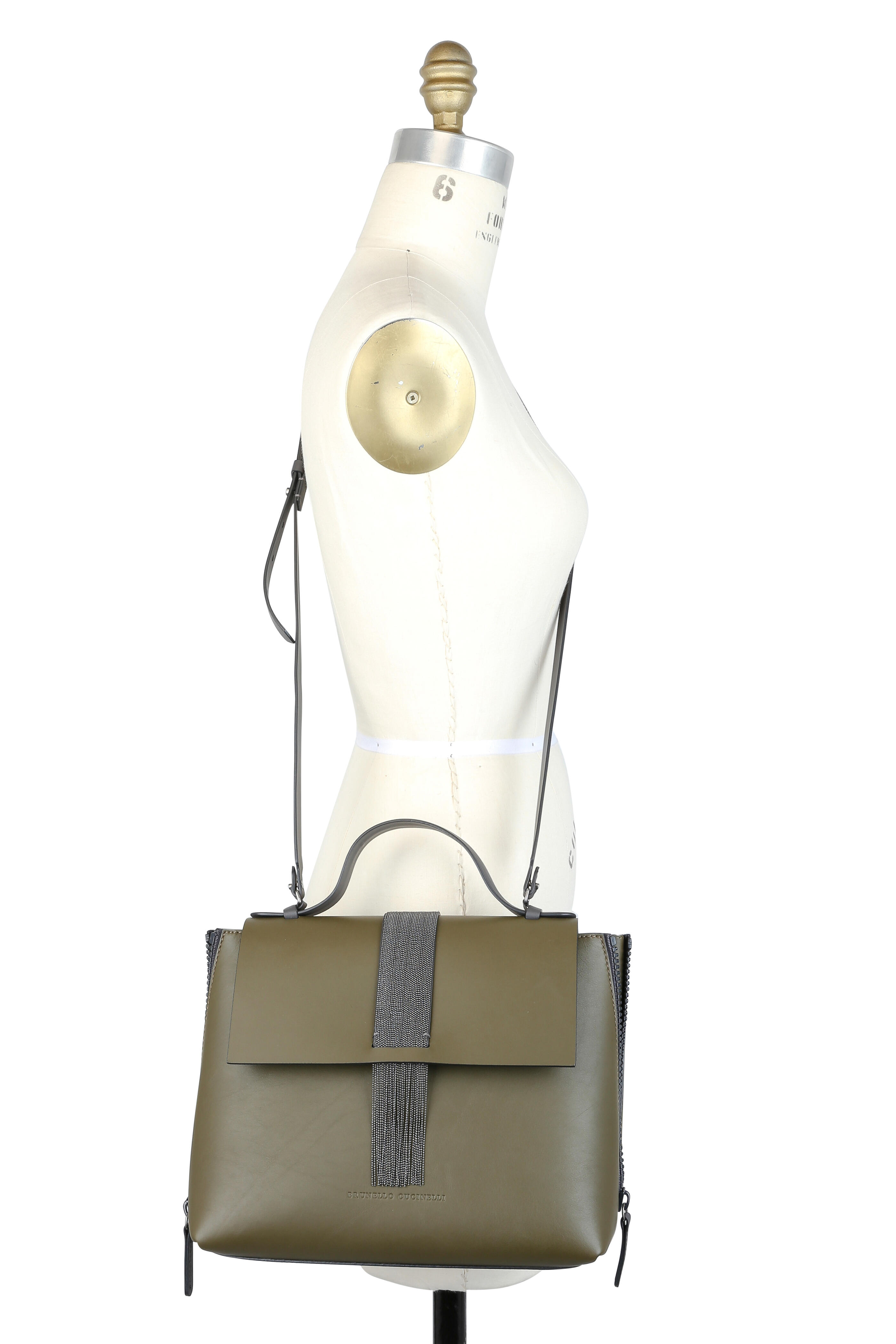 Brunello Cucinelli - Military Fold Over Monili Fringed Satchel