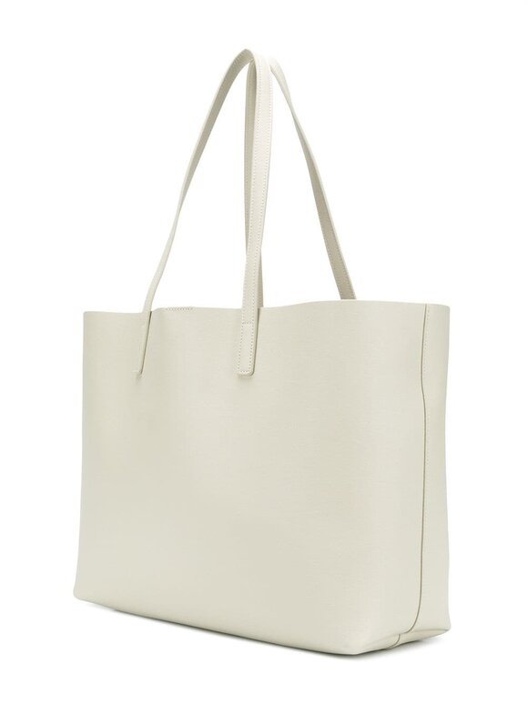 Saint Laurent - Vintage White Leather Large Shopper Tote