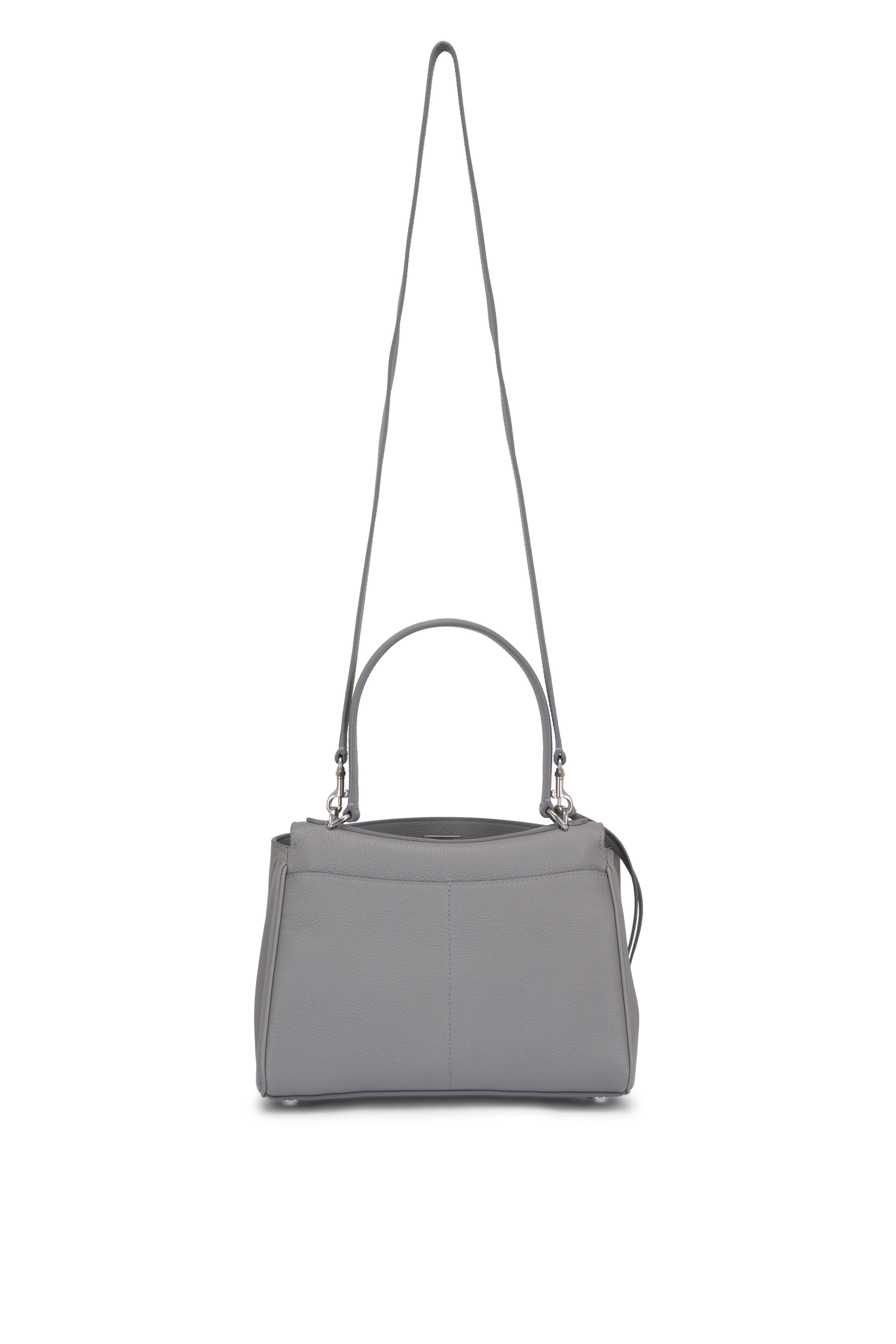 Balenciaga - Small Rodeo Gray Grained Leather Top Handle Bag