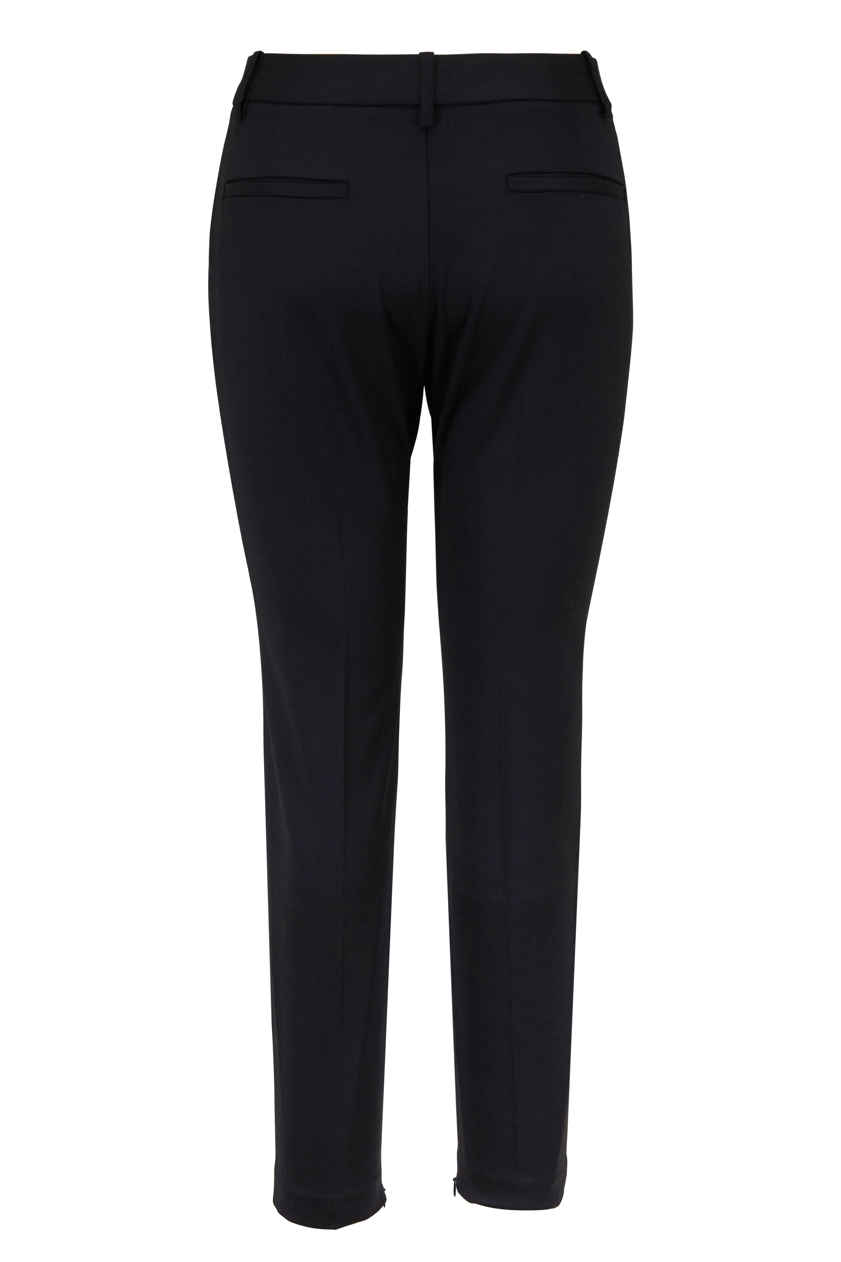 Nili Lotan Black Pinstripe 100% Virgin Wool Corette Pants Size US 00 $550
