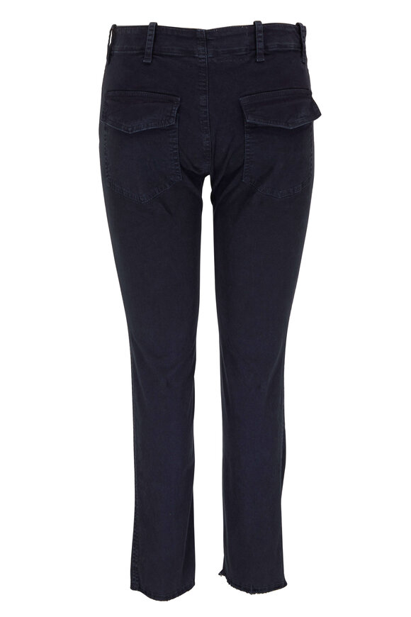 Nili Lotan - Jenna Navy Blue Mid-Rise Crop Pant