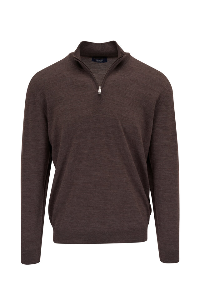 パーカー・フーディ FEDELI Men Sweater 7UI06116 0011 BROWN uploading-1376187.jpg