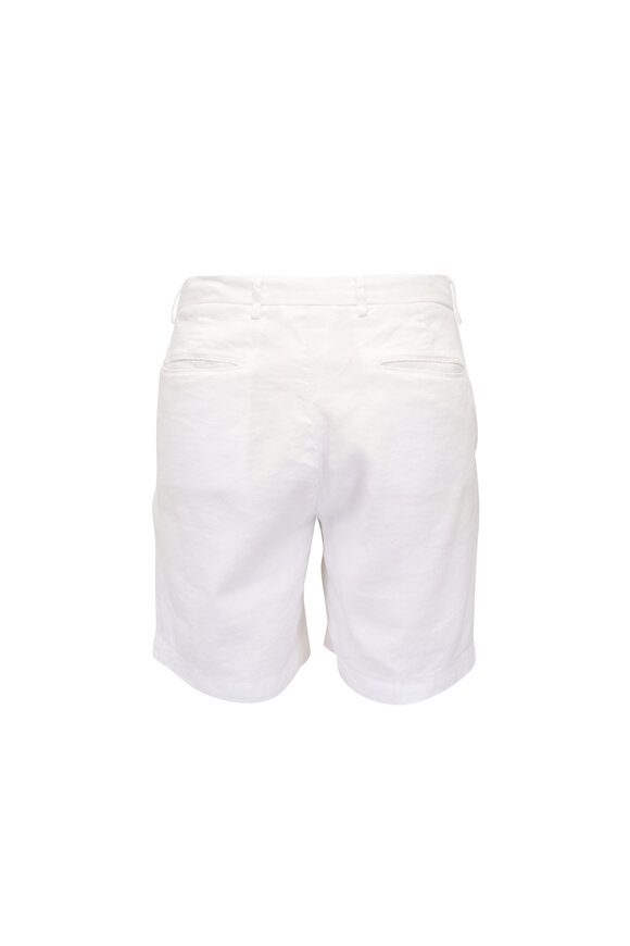 Marco Pescarolo White Linen Bermuda Shorts - view 3