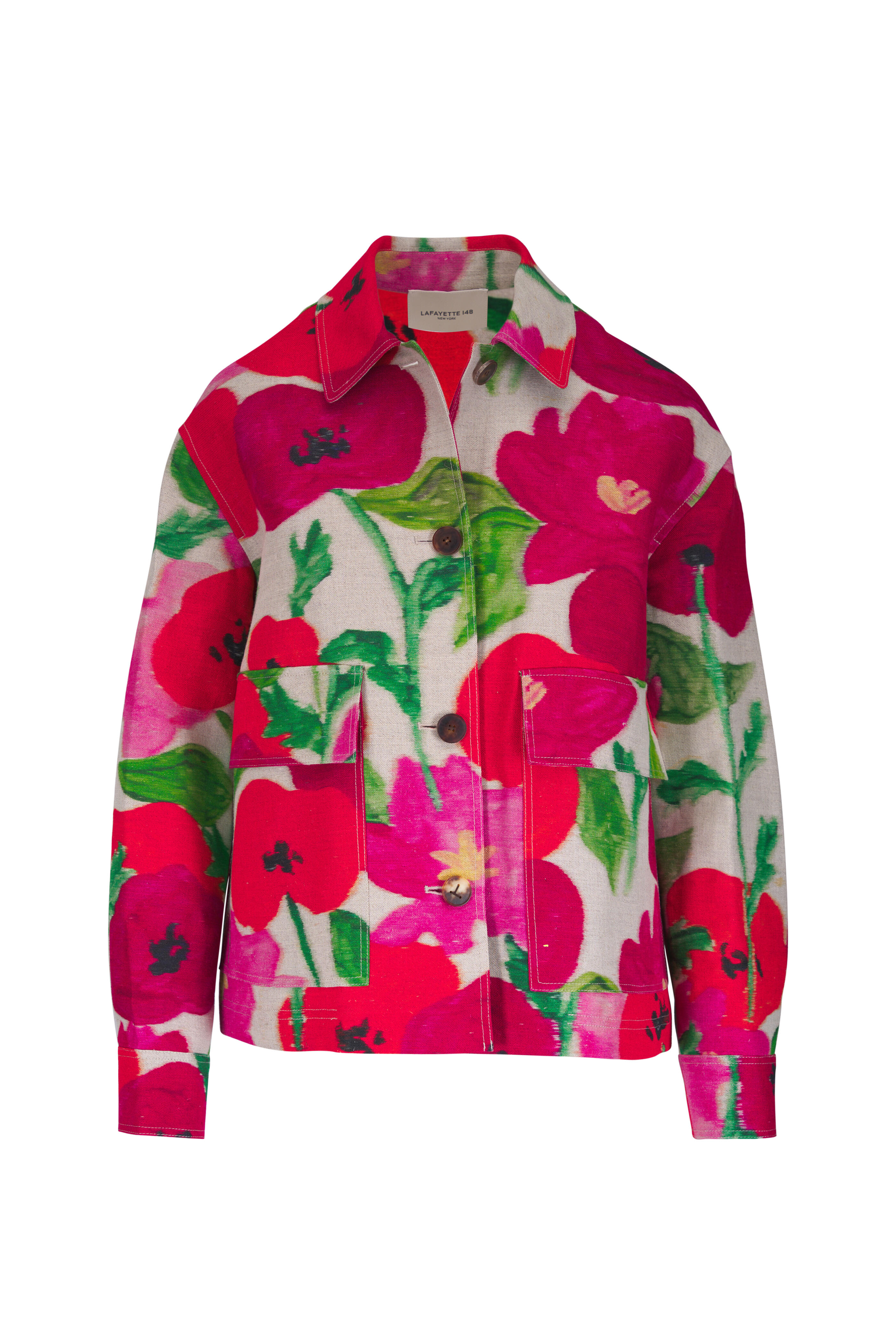 Lafayette 148 New York - Natural Multi Floral Workwear Jacket - view 1