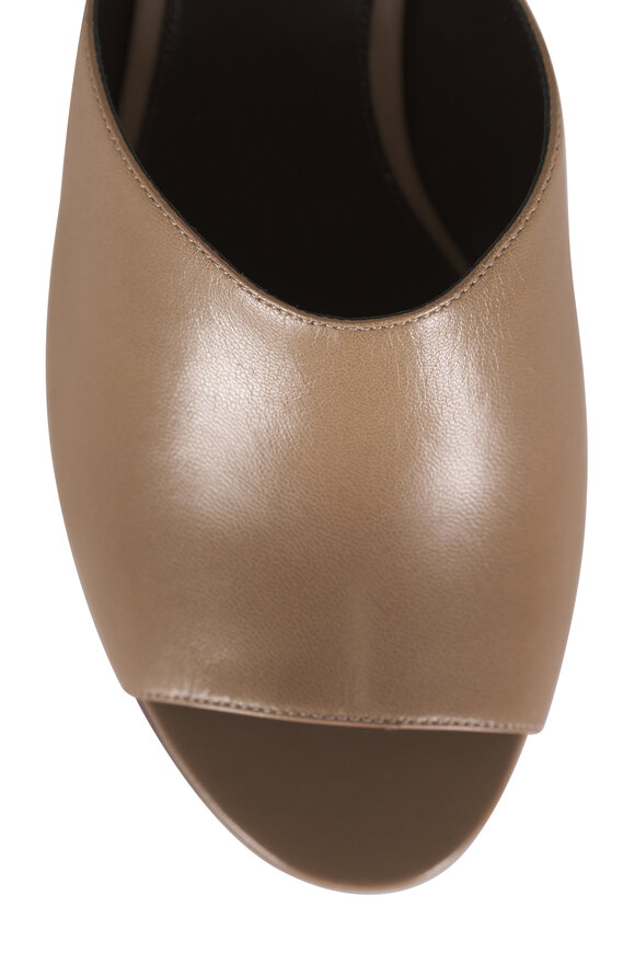 The Row Ella Sage Gray Leather Kitten Mule, 55mm - view 4