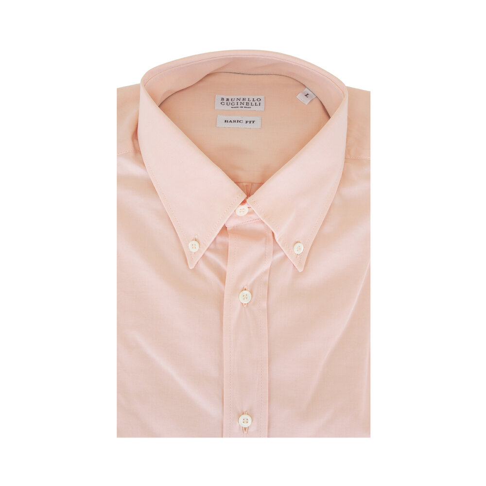 Brunello Cucinelli - Melon Cotton Poplin Sport Shirt