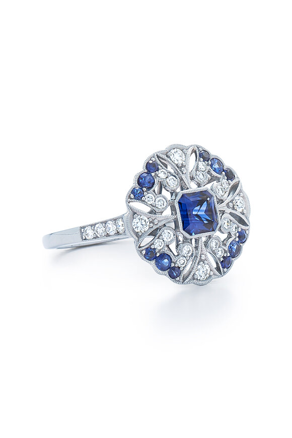 Kwiat - Vintage Collection Diamond & Blue Sapphire Ring