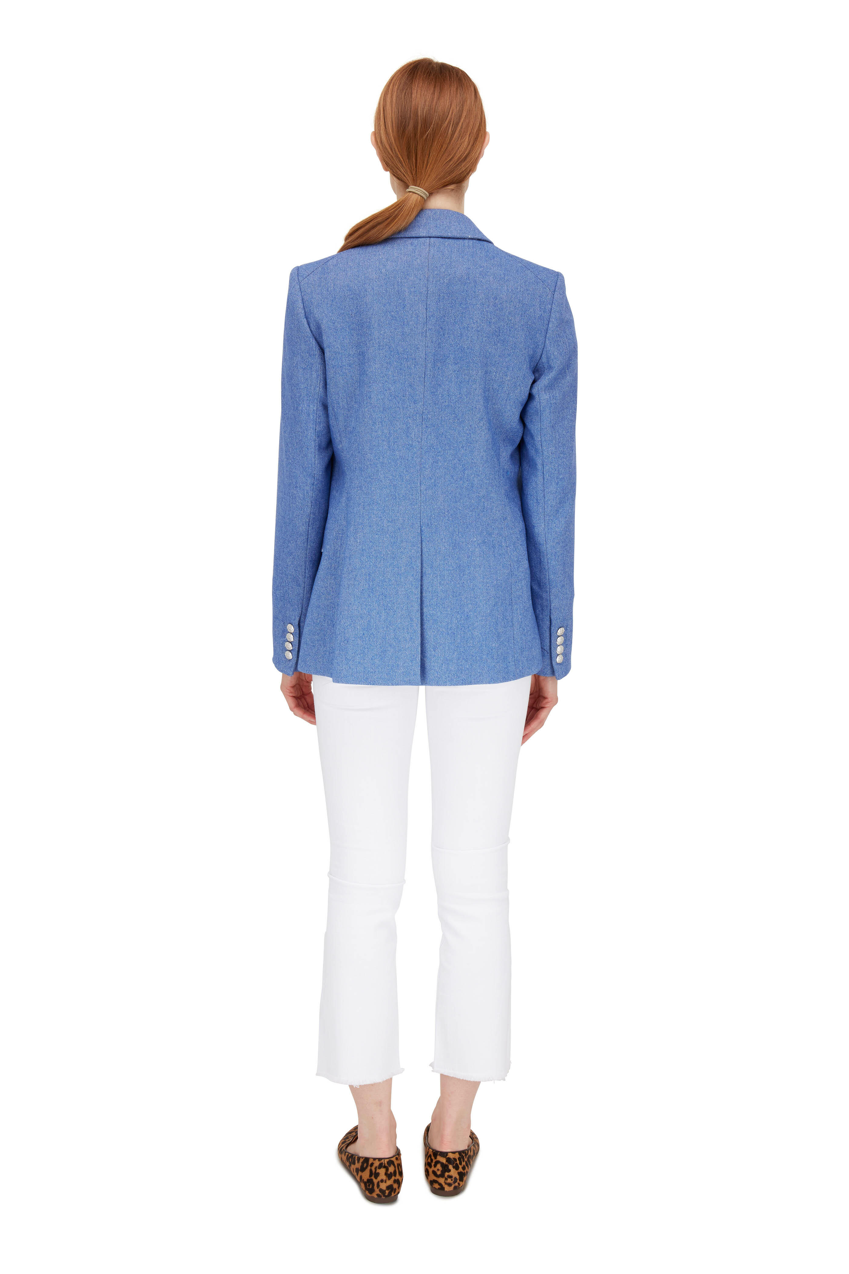 Veronica Beard - Lonny Light Blue Herringbone Dickey Jacket