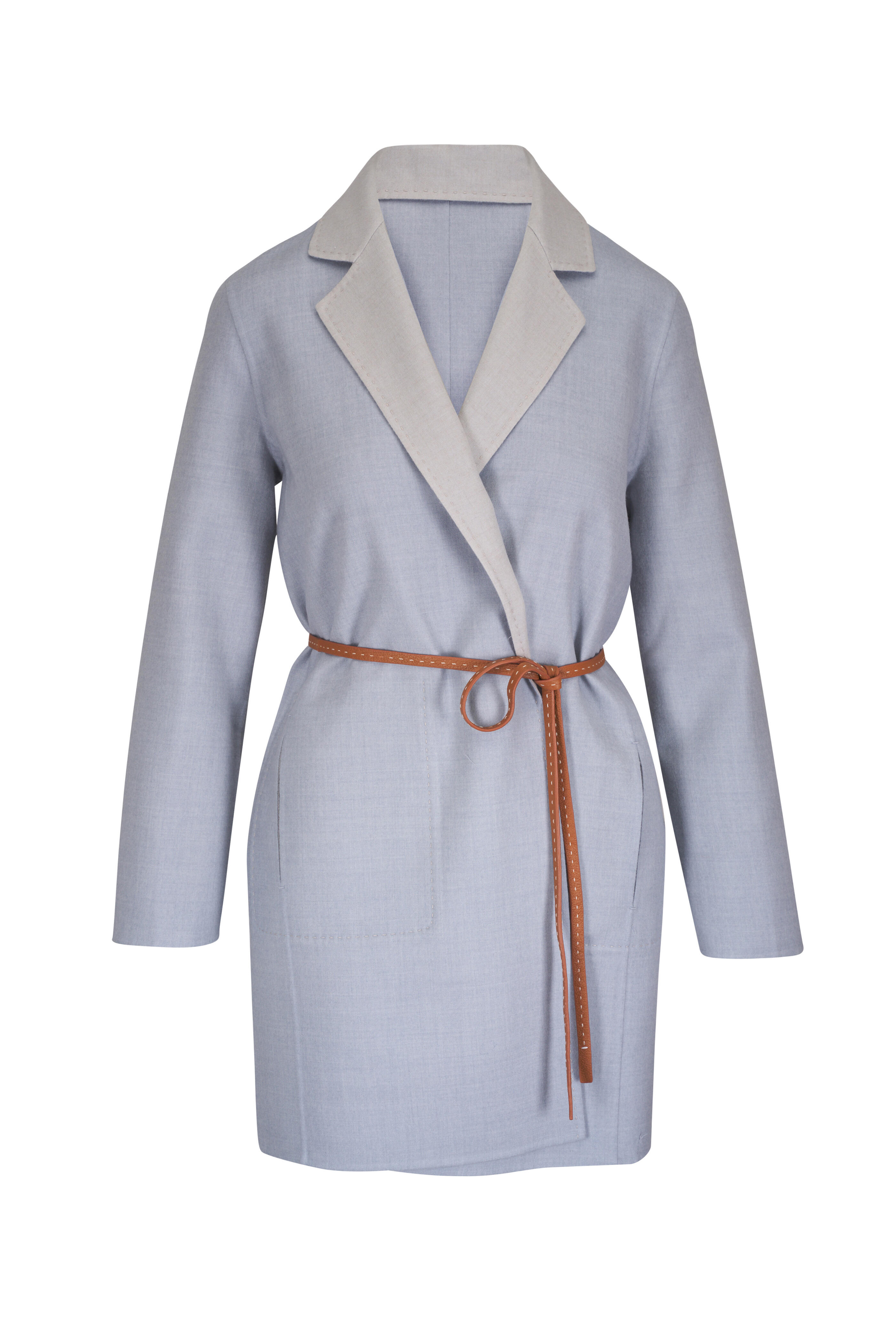 Lafayette 148 New York - Two-Tone Wool & Silk Reversible Jacket