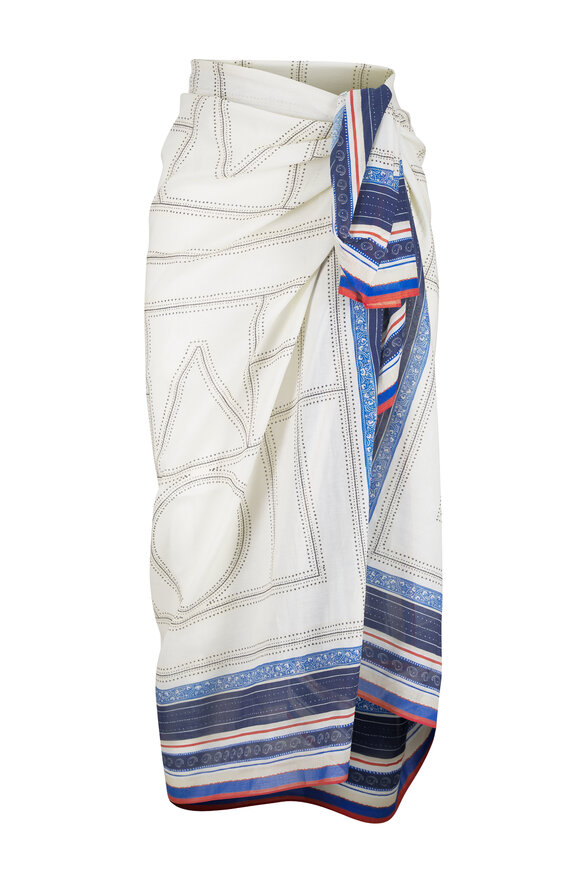 Totême Collector Ecru & Navy Sarong - view 1