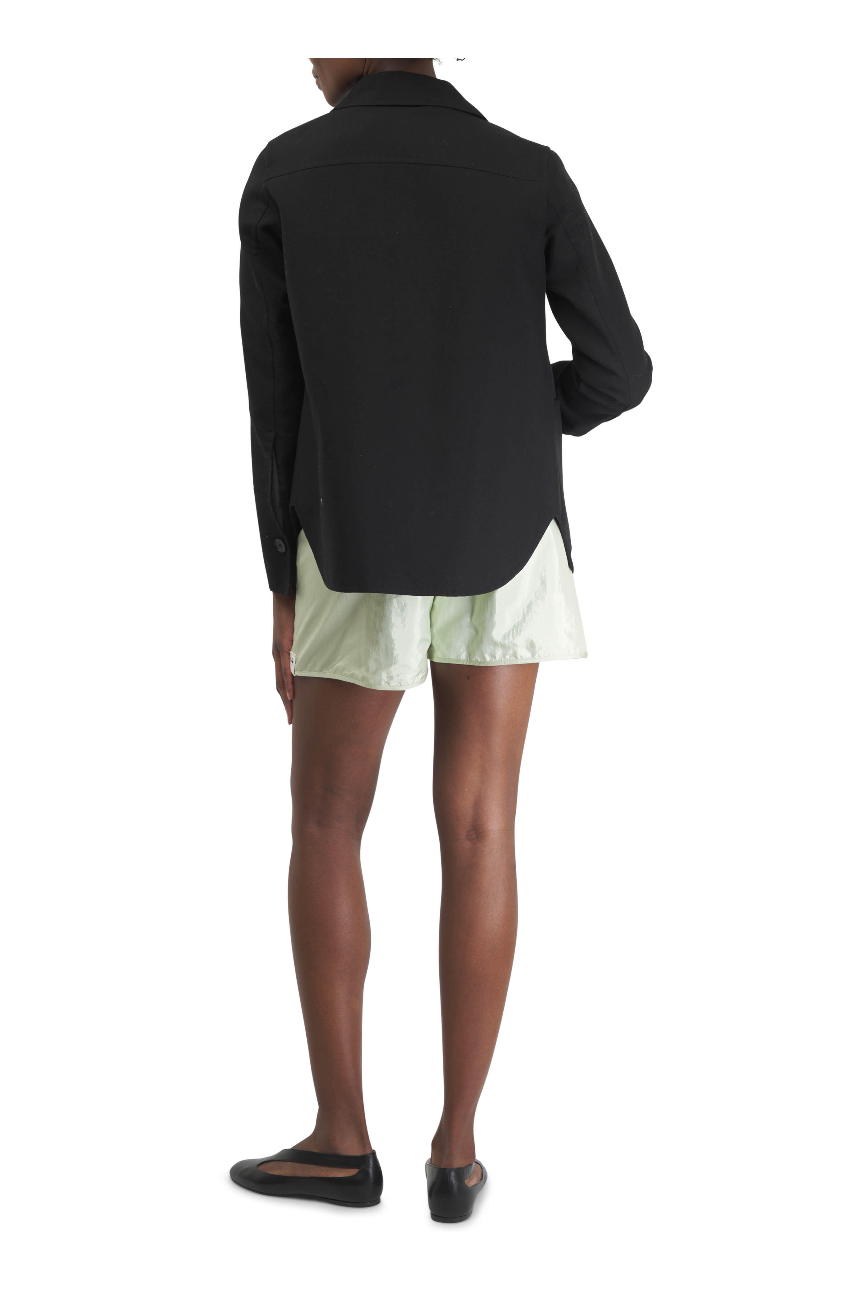 Jil Sander - Black Double Face Cotton Stretch Shirt Jacket