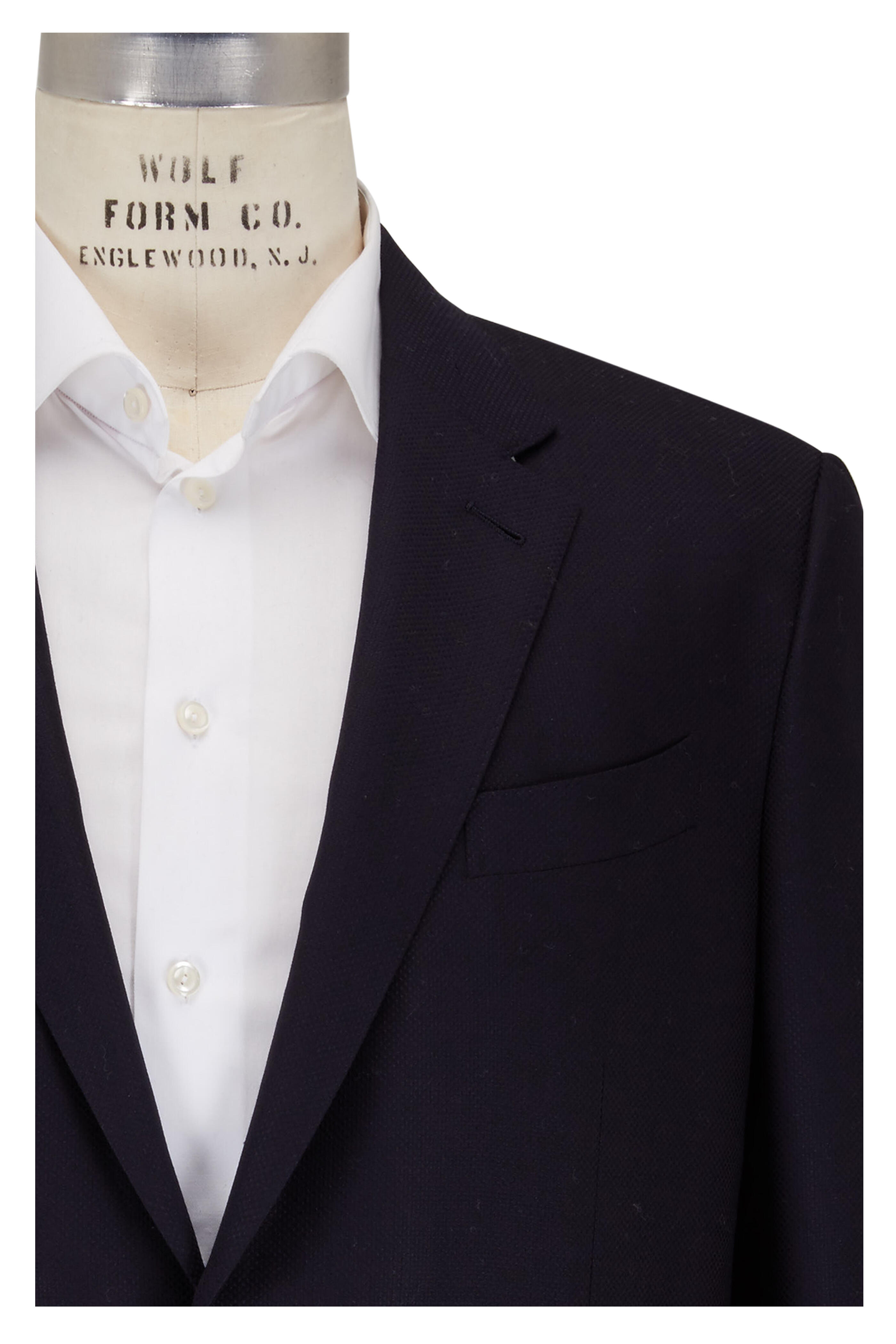Zegna - Navy Wool & Silk Sportcoat | Mitchell Stores