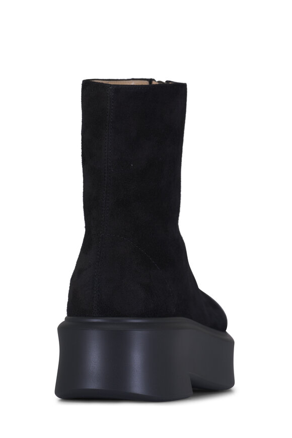 The Row Zipped Boot I Black Suede Boot - view 3