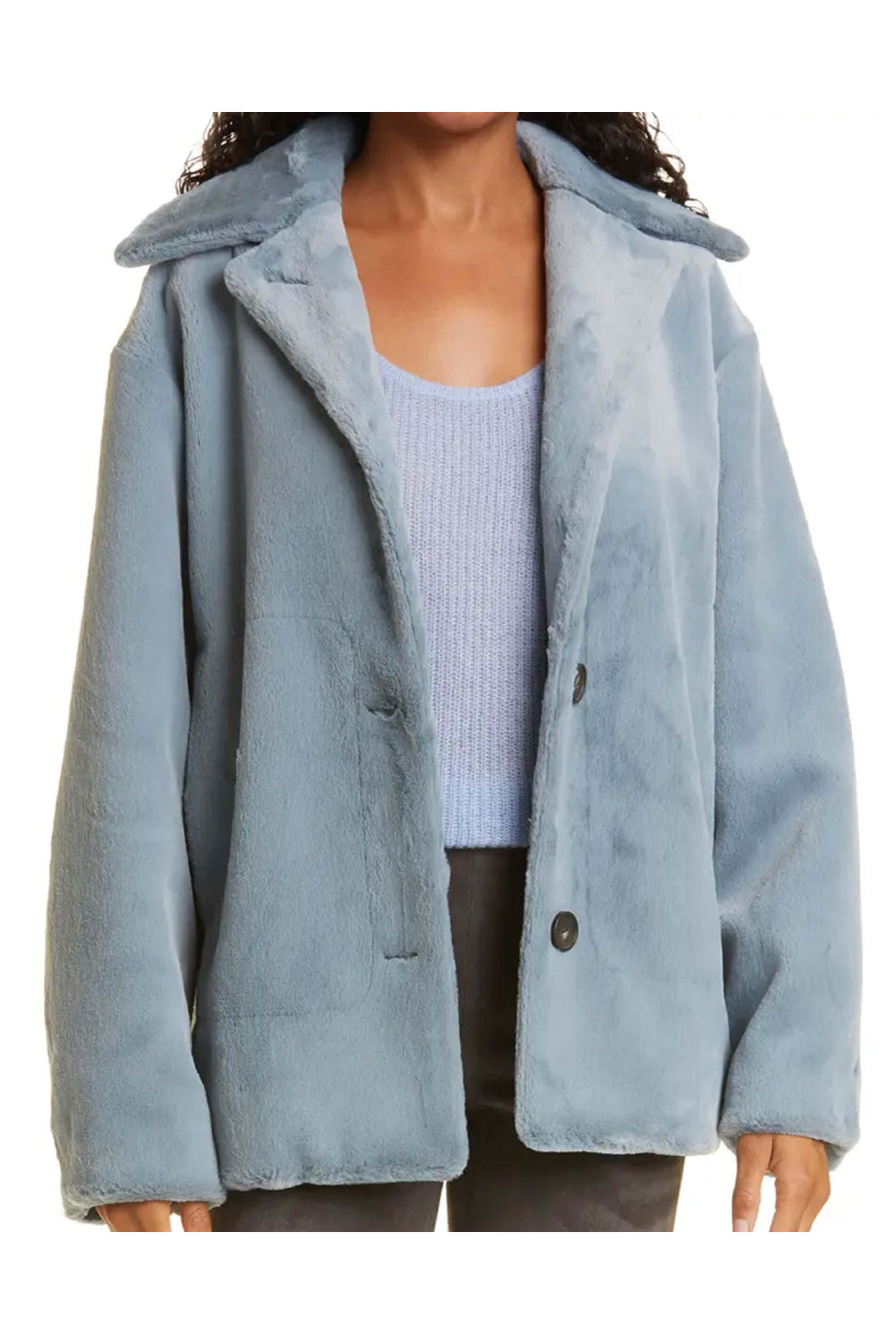 Vince - Steel Blue Plush Jacket