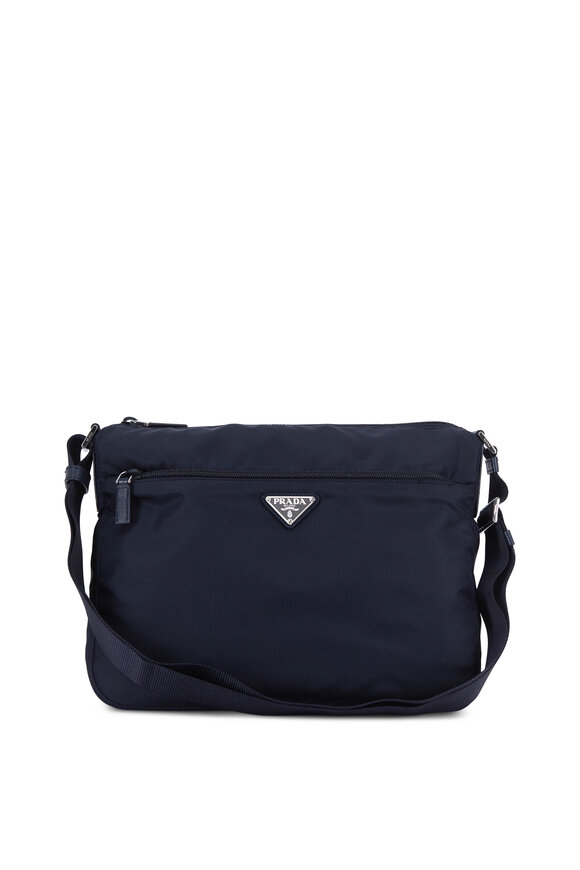 Prada - Navy Blue Tessuto Messenger Bag