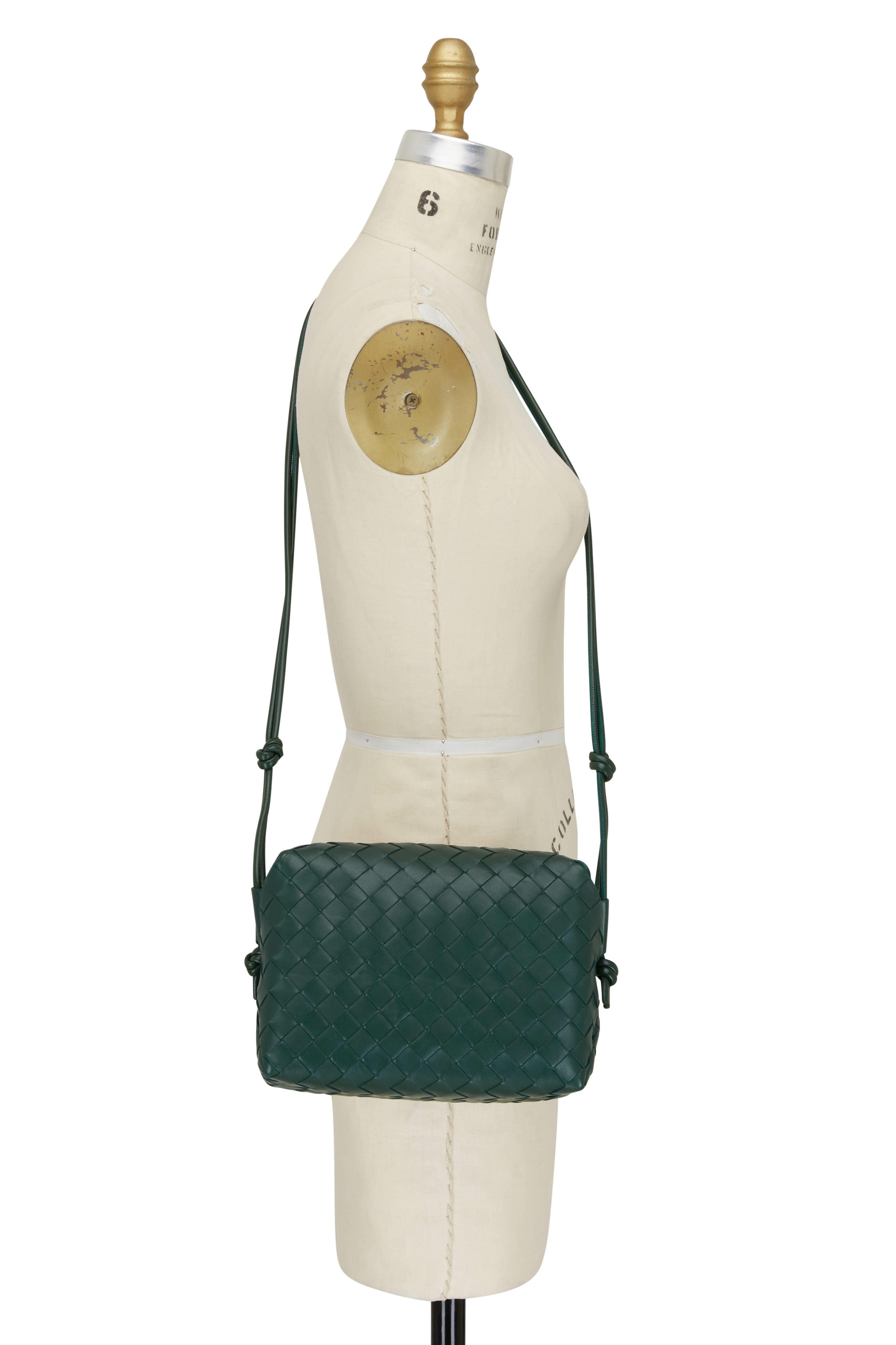Shop Bottega Veneta Medium Nodini Intrecciato Leather Shoulder Bag