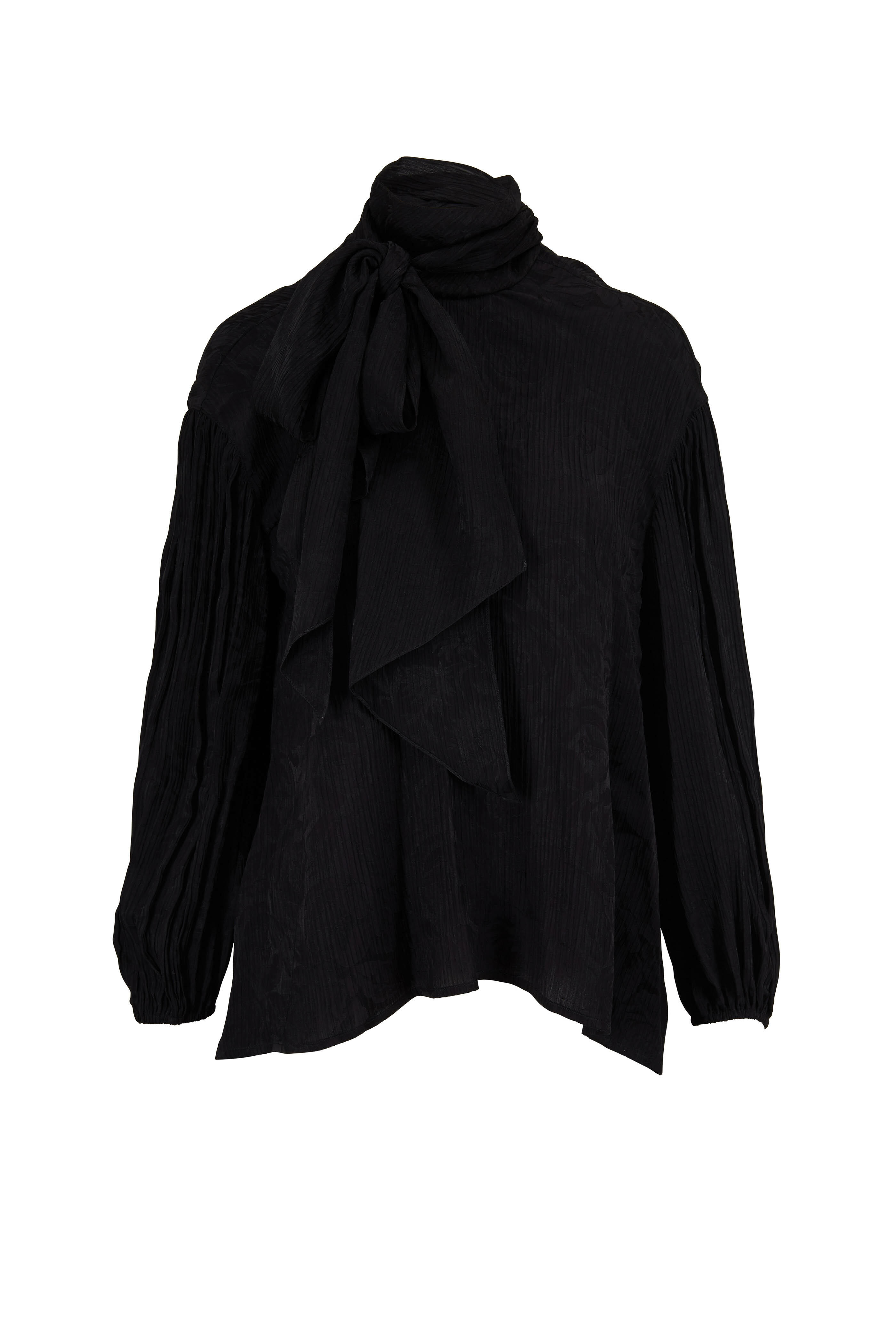 Chloe - Chloé black blouse tops. Chloé Cape Blouse In Silk Georgette | Chloé US