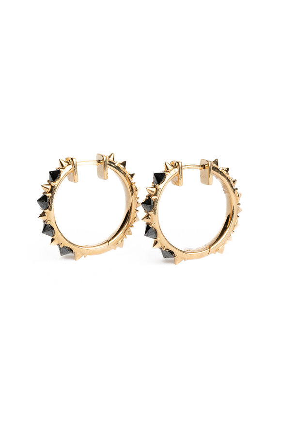 Genevieve Lau 14k Rose Gold Beverly Hills Black Diamond Earrings