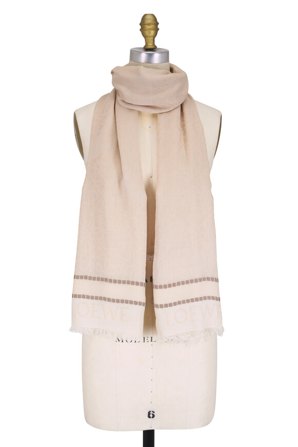 Loewe Light Beige Anagram Scarf - view 1