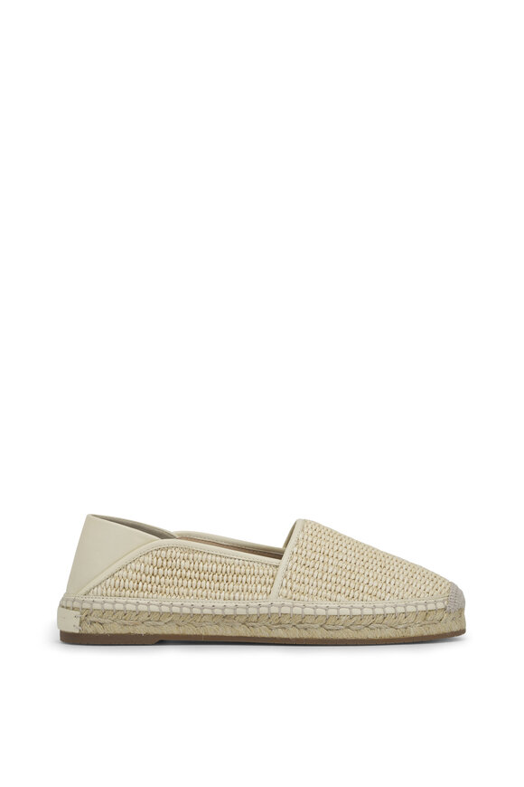 Manolo Blahnik - Espadra Cream Raffia Flat Espadrille