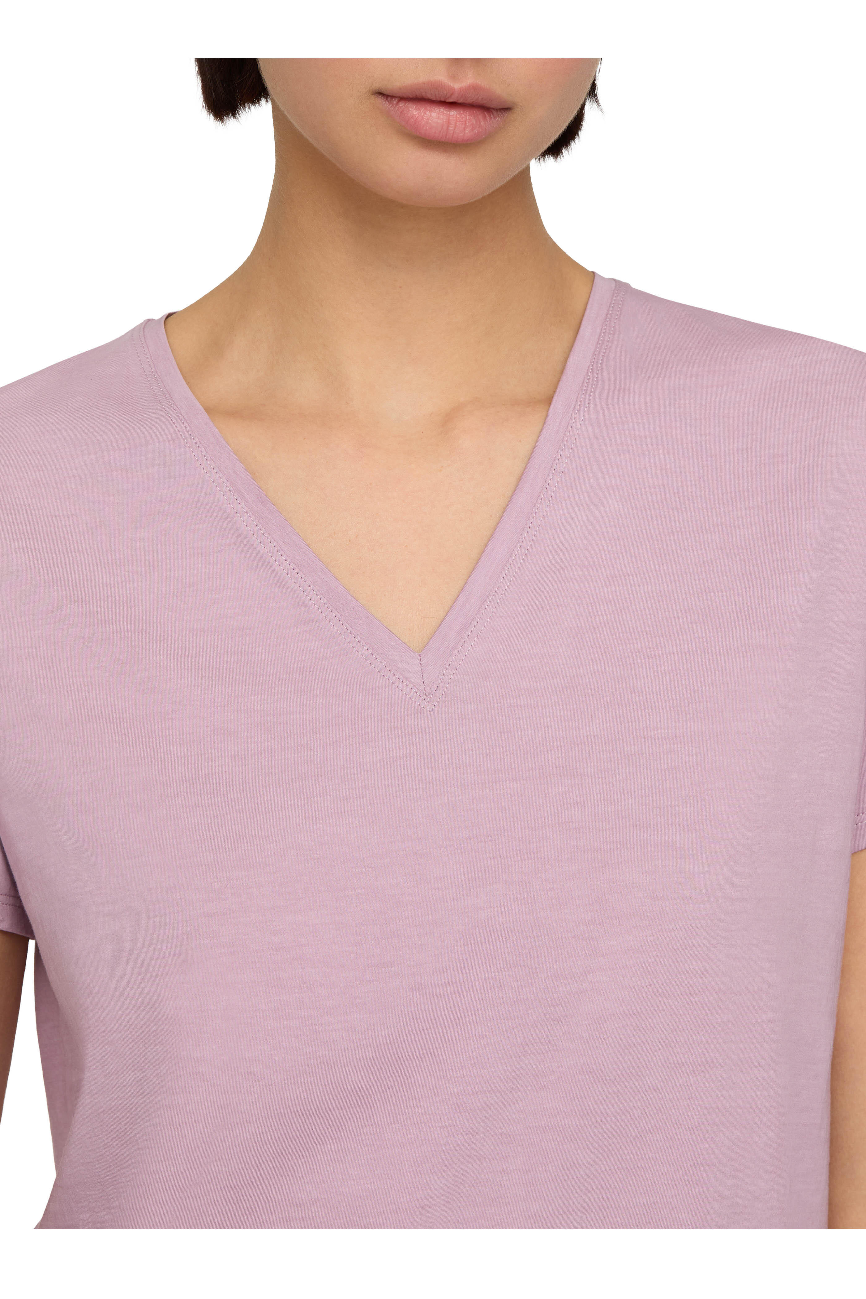 Lafayette 148 New York - Lavender Tint V-Neck T-Shirt