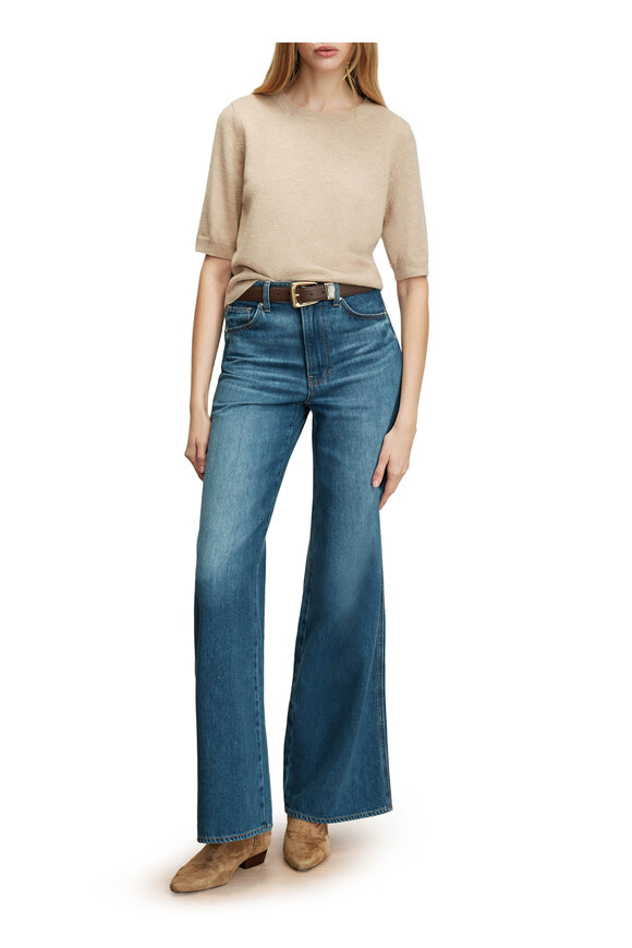 Veronica Beard Shana Sand Cashmere Sweater - view 2
