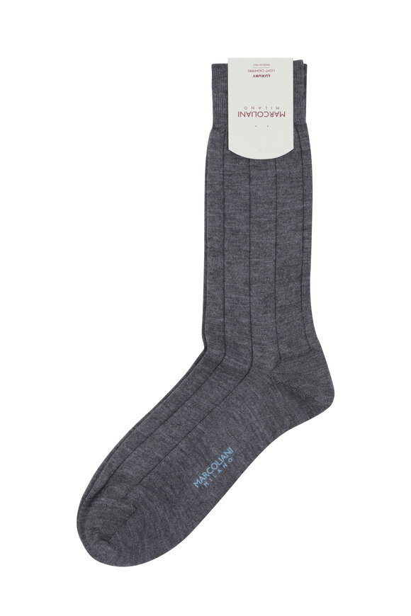 Marcoliani Gray Cashmere Blend Socks 