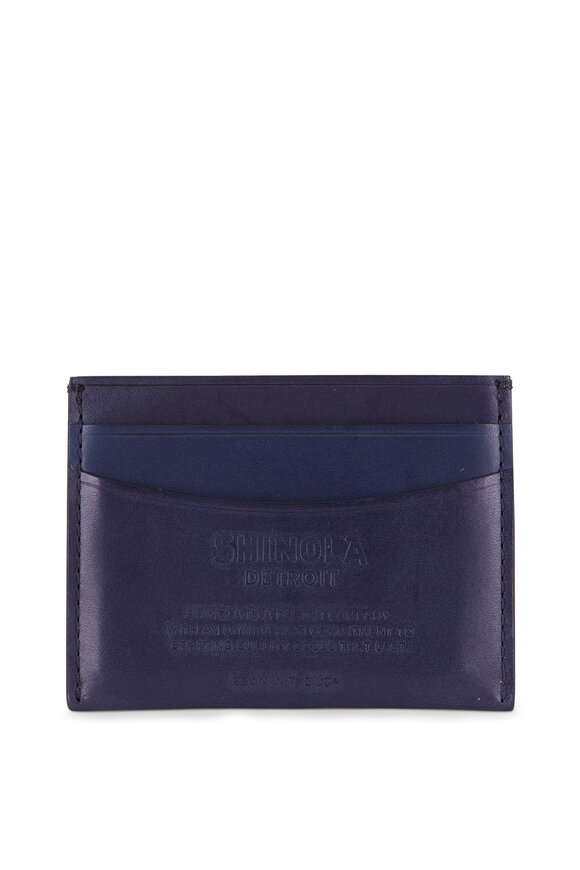 Shinola - Navy Leather Card Case