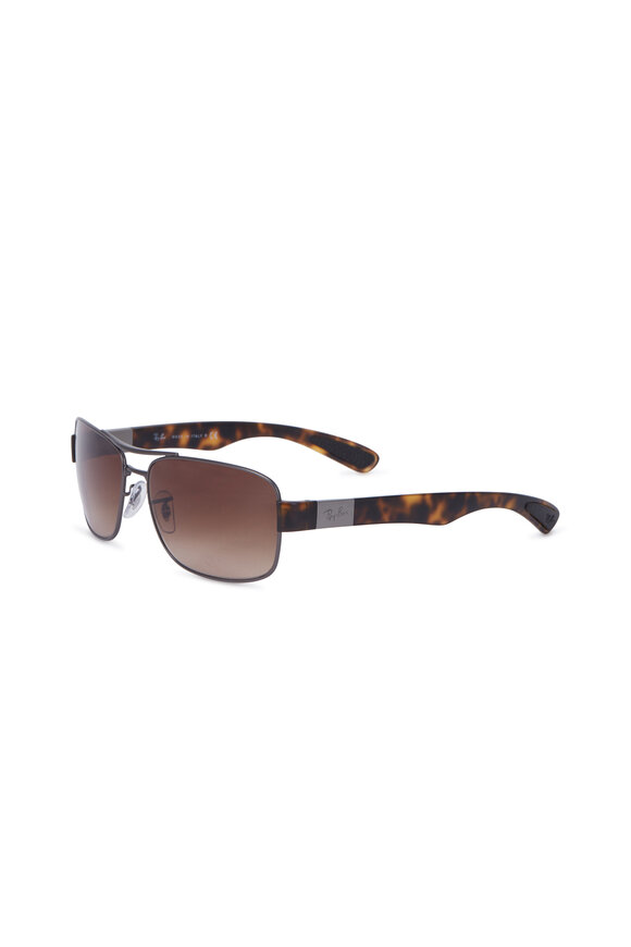 Ray Ban - Square Brown Tortoise Sunglasses