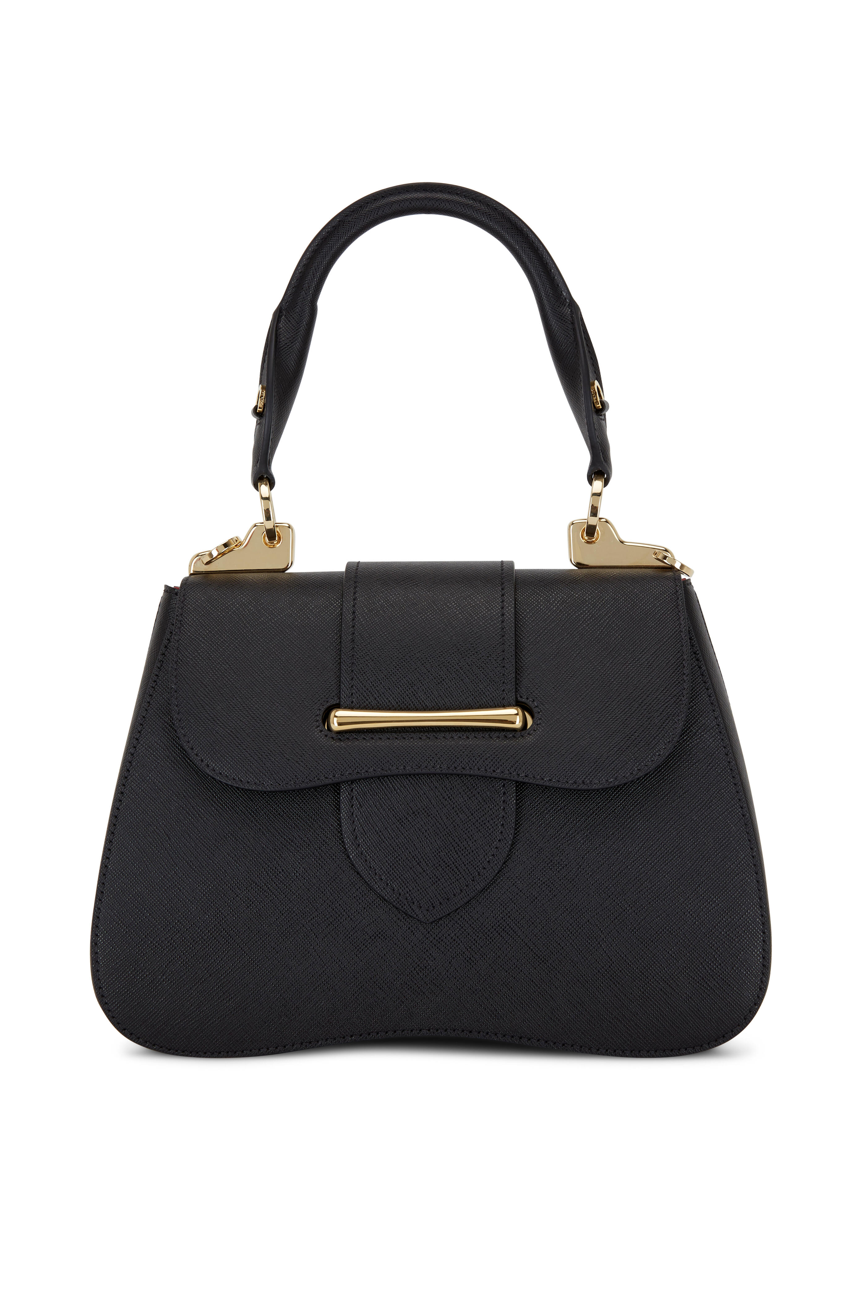 Prada Saffiano Top-Handle Bag - Black