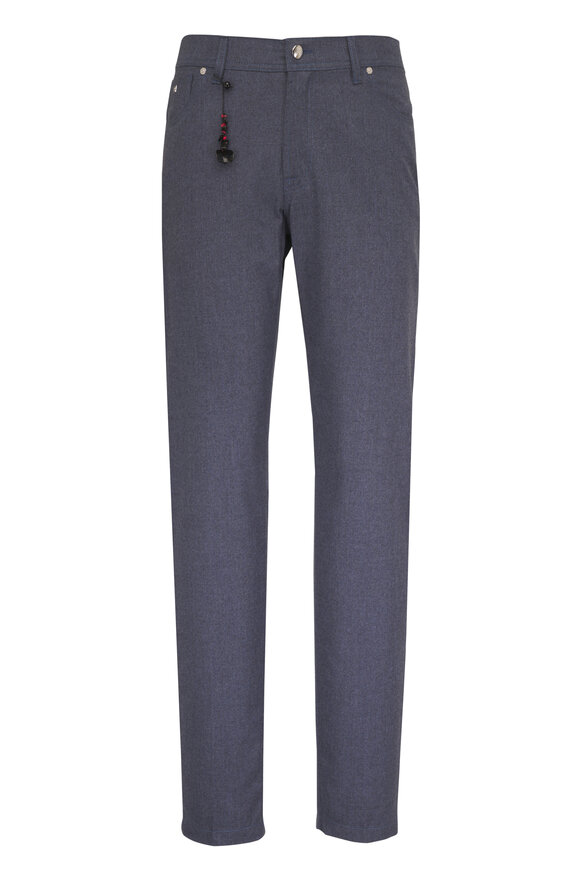 Marco Pescarolo Nerano Denim Blue Flannel Five Pocket Pant - view 1