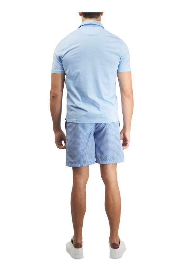 Fedeli Blue Print Swim Trunks - view 4