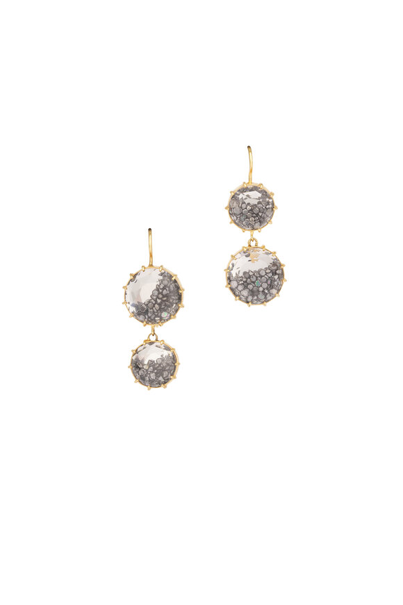 Renee Lewis 18k Yellow Gold Black Diamond Shake Earring - view 1