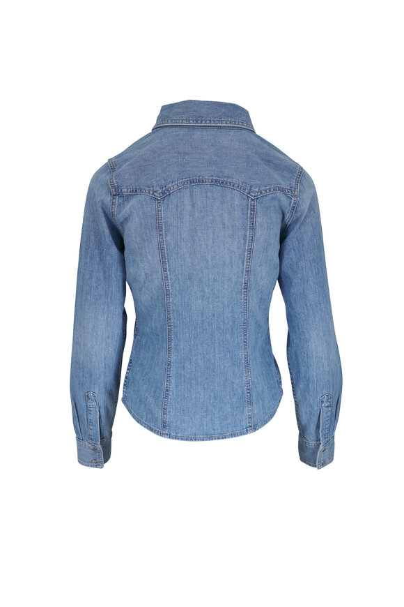 TWP Mustang Sally Vintage Wash Western Denim Shirt - view 2