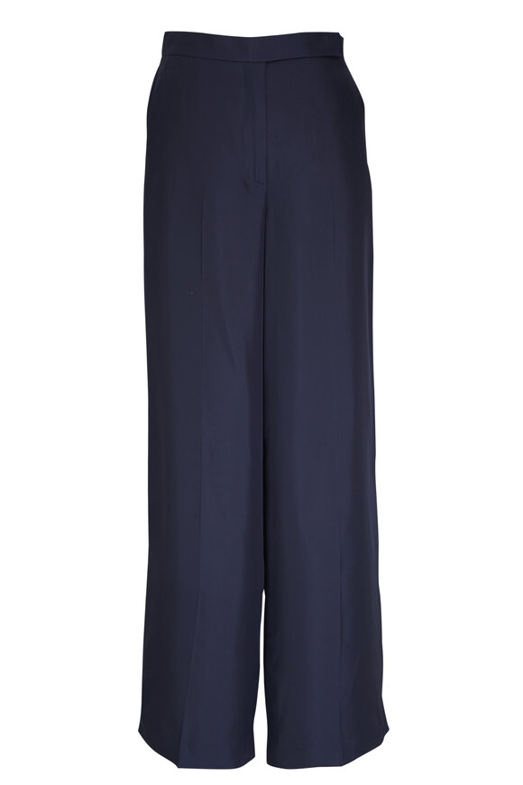 Dorothee Schumacher Trench It Up Blue Night Silk Pant 