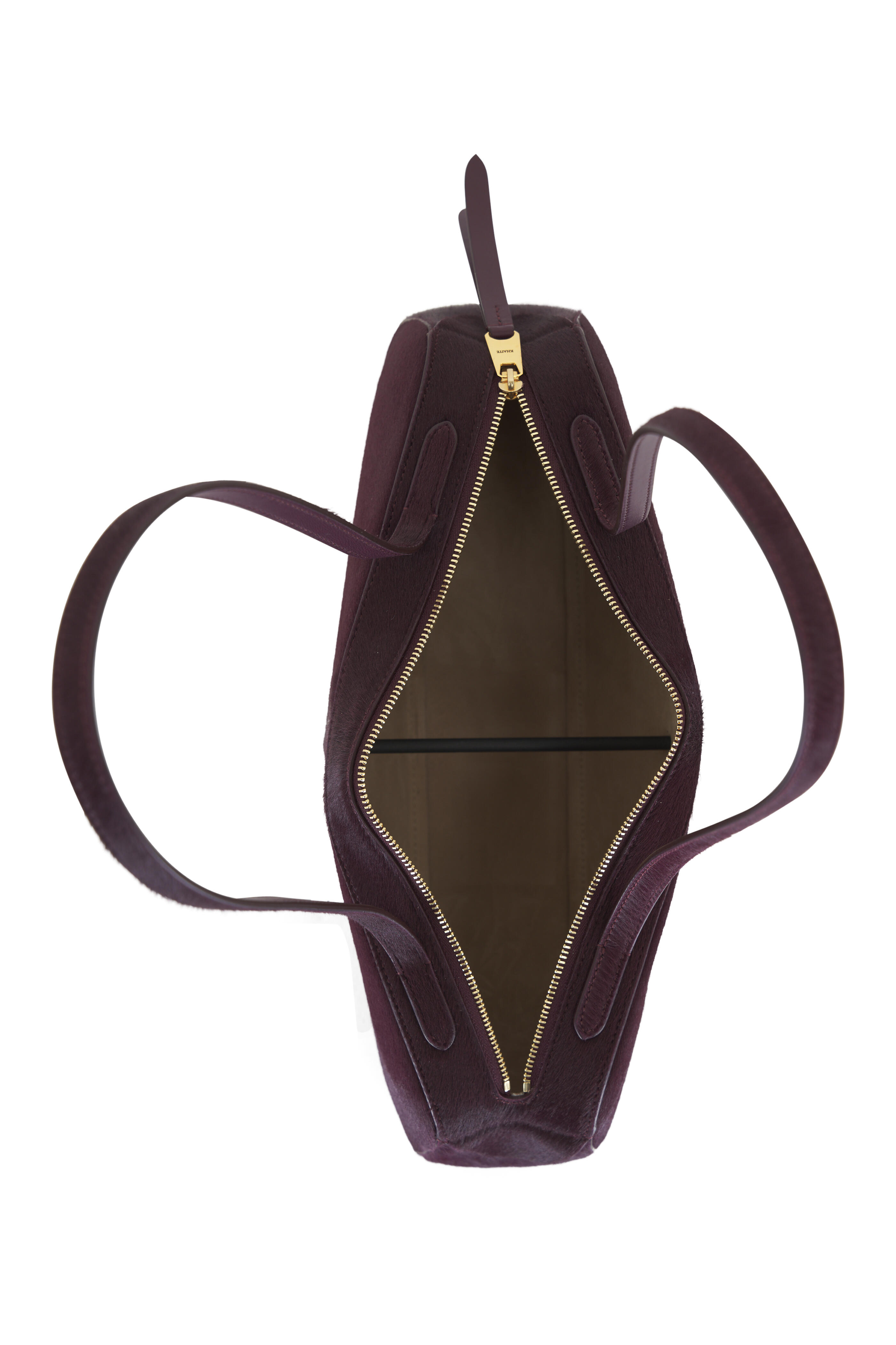 Khaite - Simona Eggplant Pony Hair Shoulder Bag