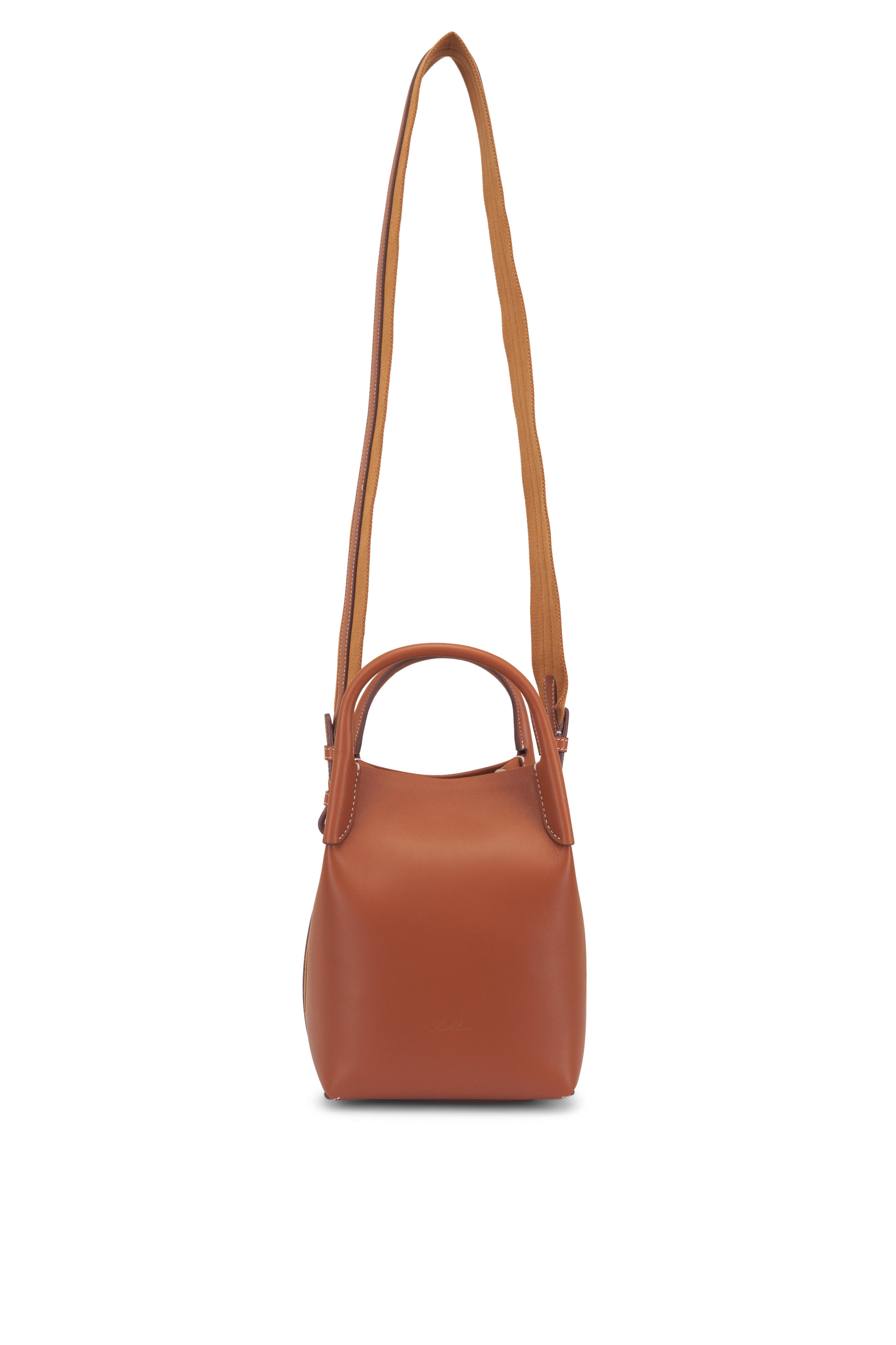 Loro Piana - Small Bale Tan & Sun Gold Leather Bucket Bag