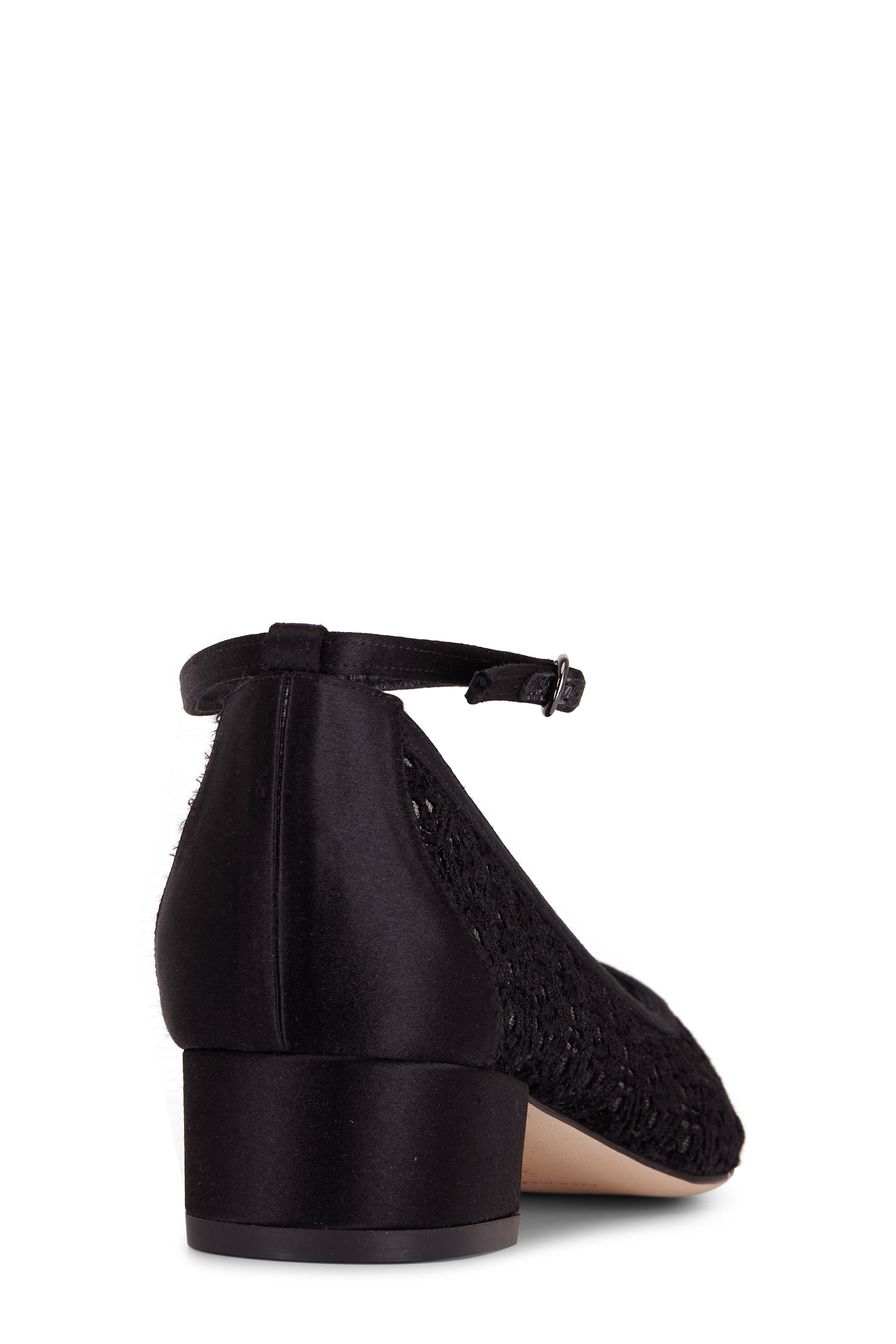 Manolo Blahnik - Listana Black Lace Pump, 30mm